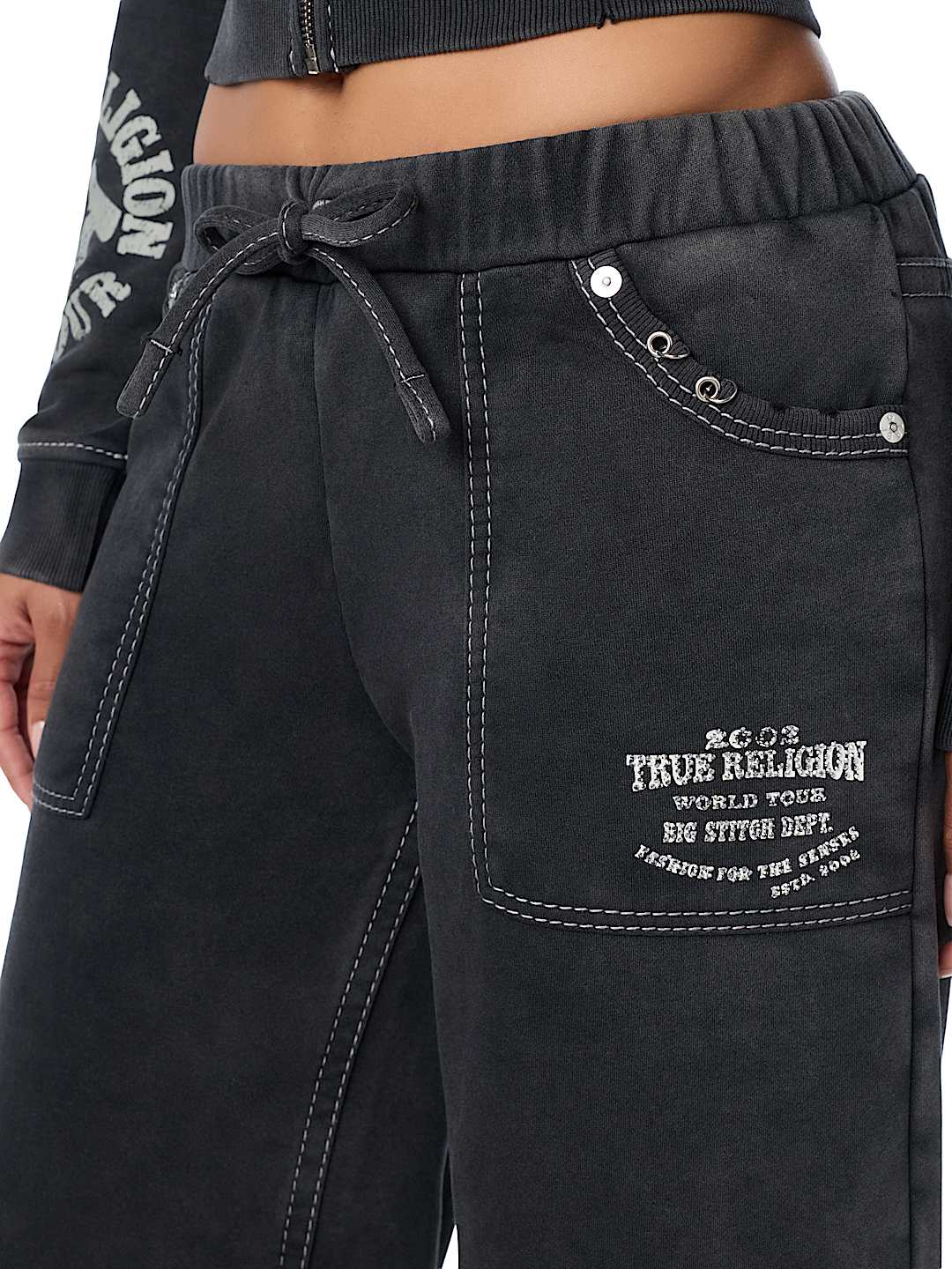 WASHED BIG T PIERCING SWEATPANT