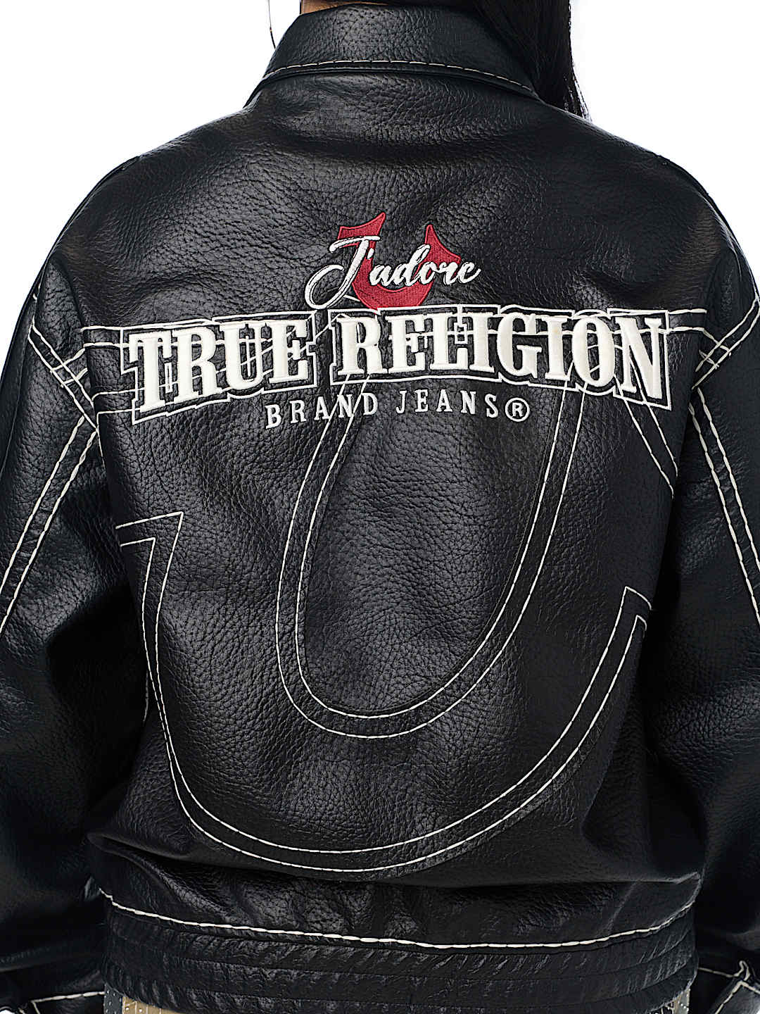 SUPER T FAUX LEATHER JACKET