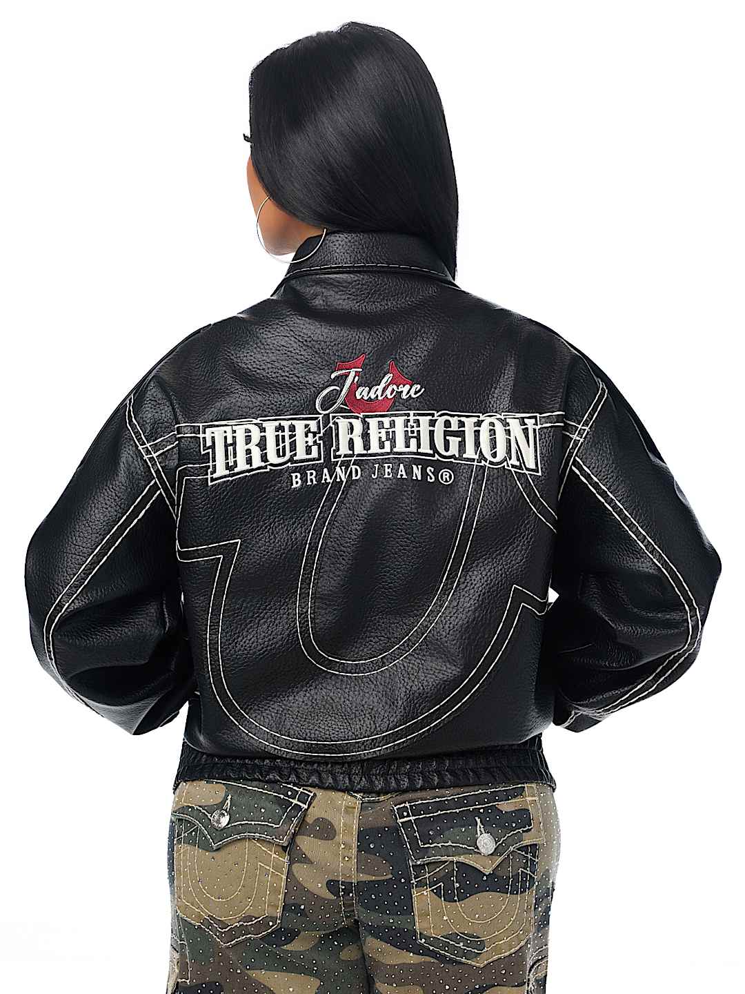 SUPER T FAUX LEATHER JACKET