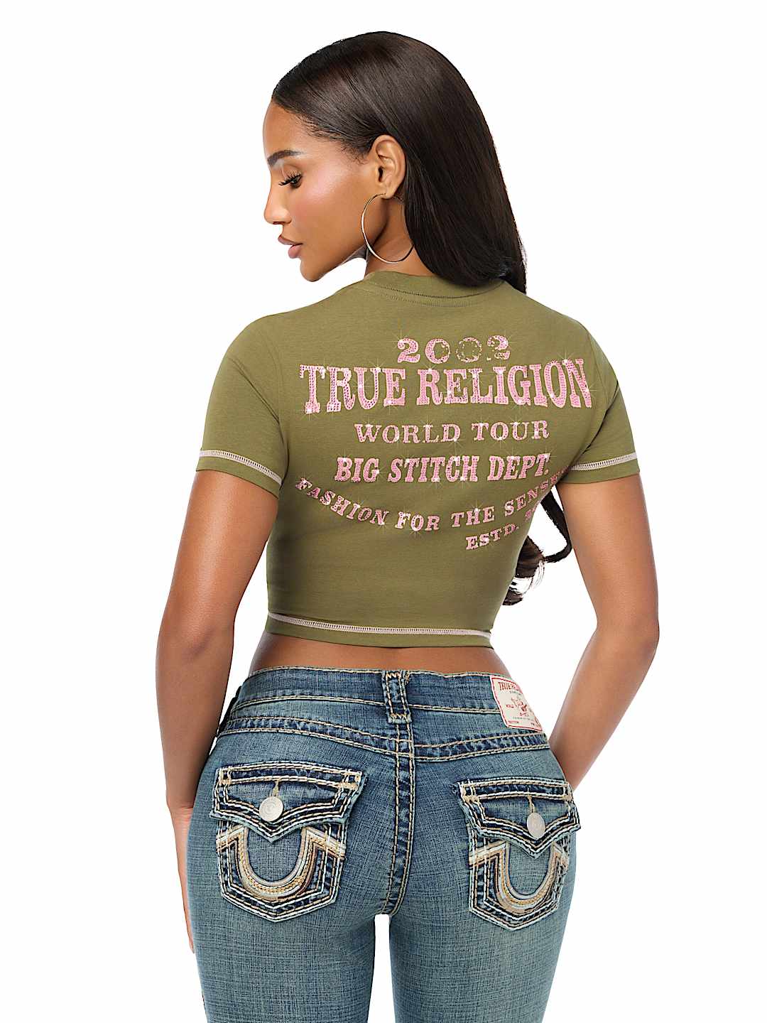 CAMISETA CORTA CON CRISTALES