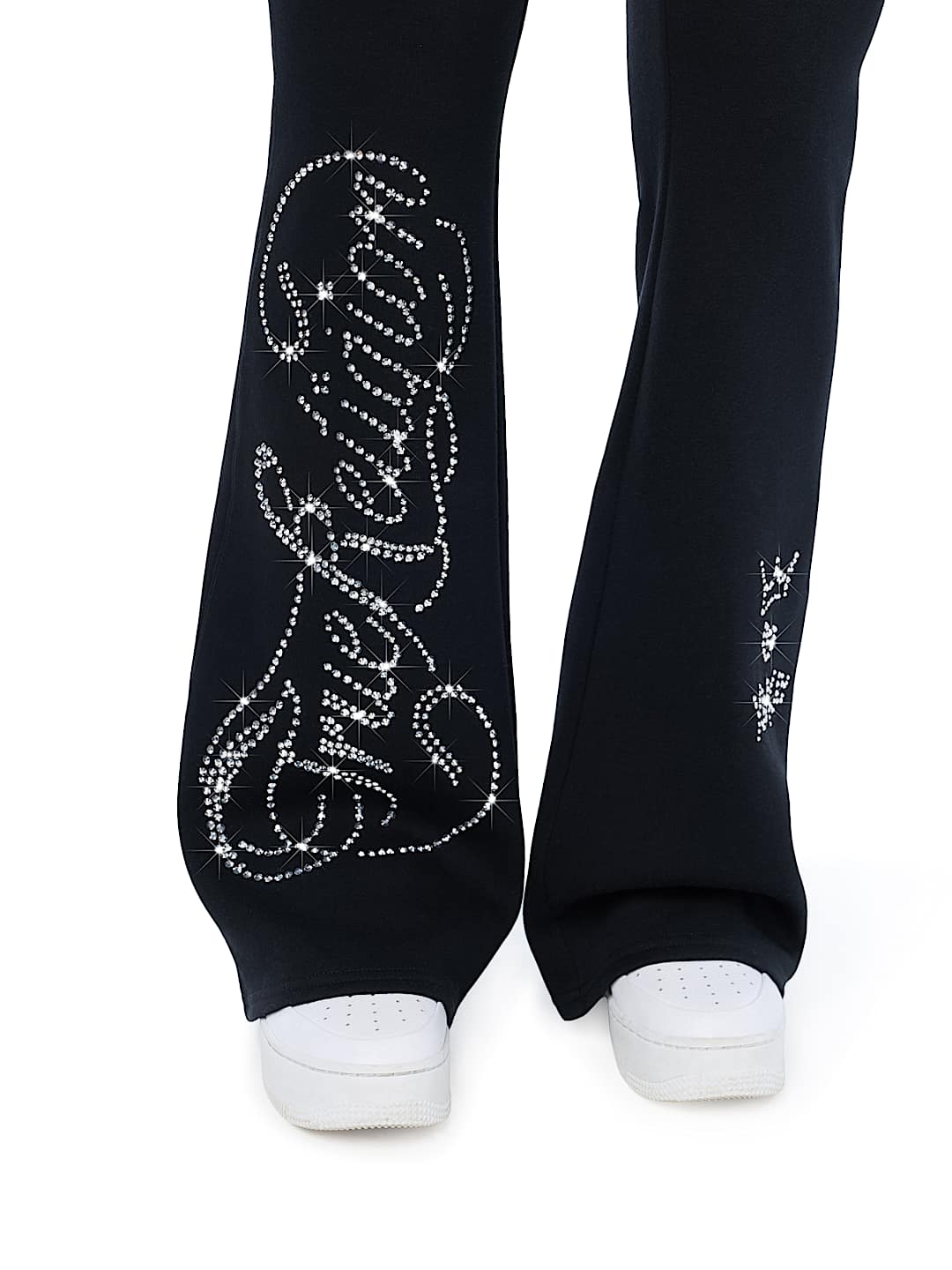 EYELET FOLDOVER BOOTCUT SWEATPANT