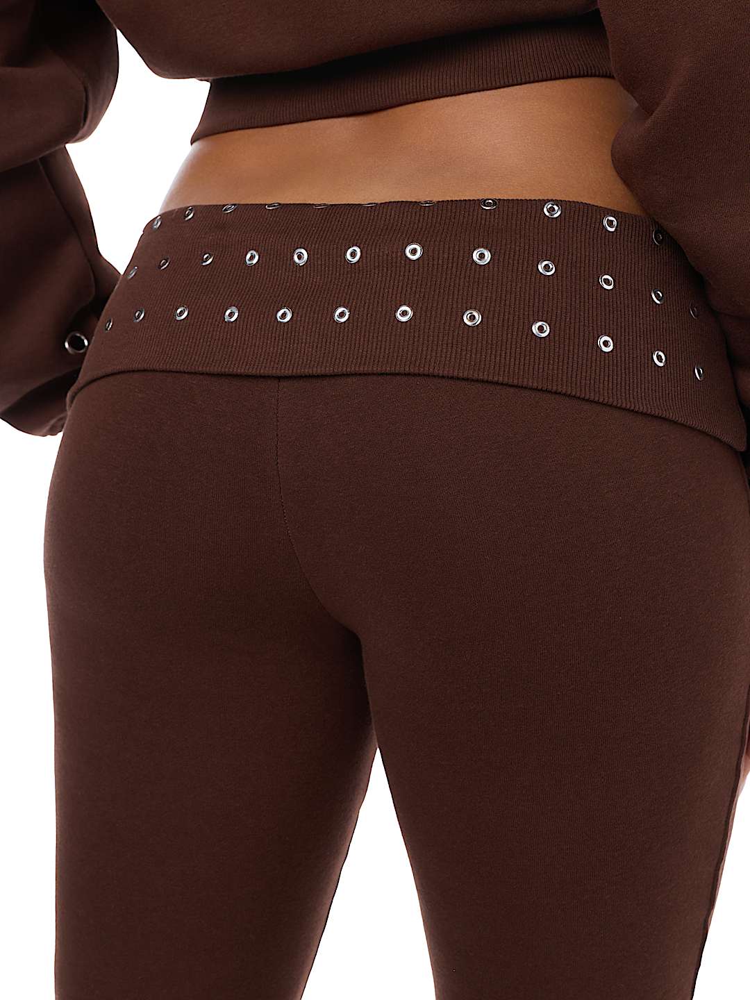 EYELET FOLDOVER BOOTCUT SWEATPANT