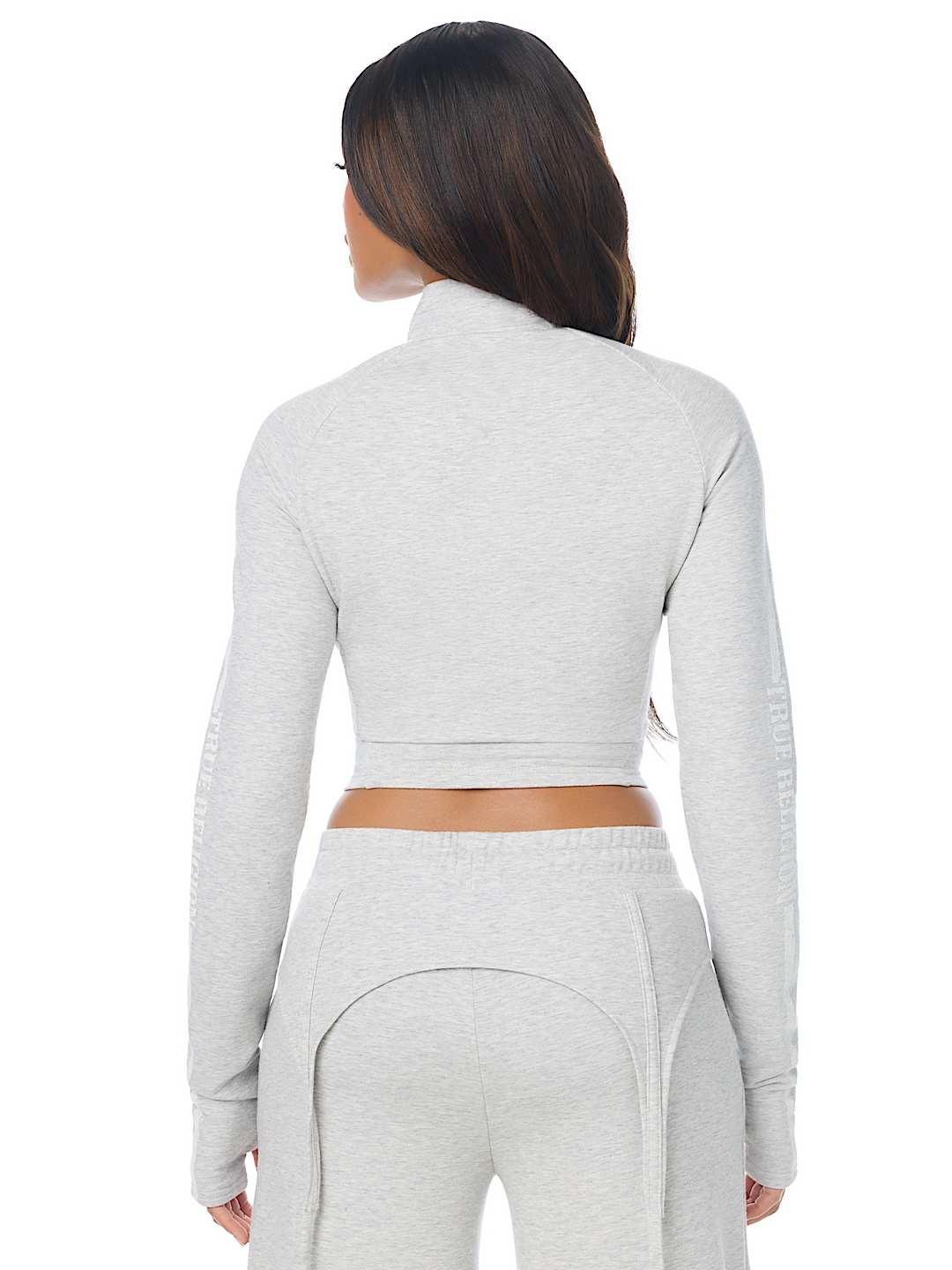CRYSTAL SPORTY ZIP TRACK JACKET