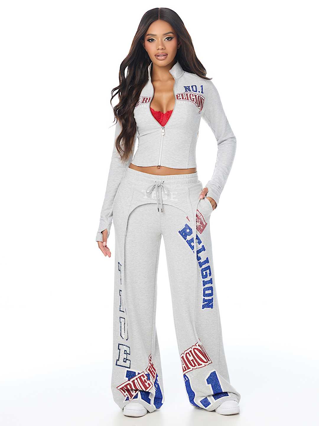 SPORTY GARTER WIDE LEG PANT