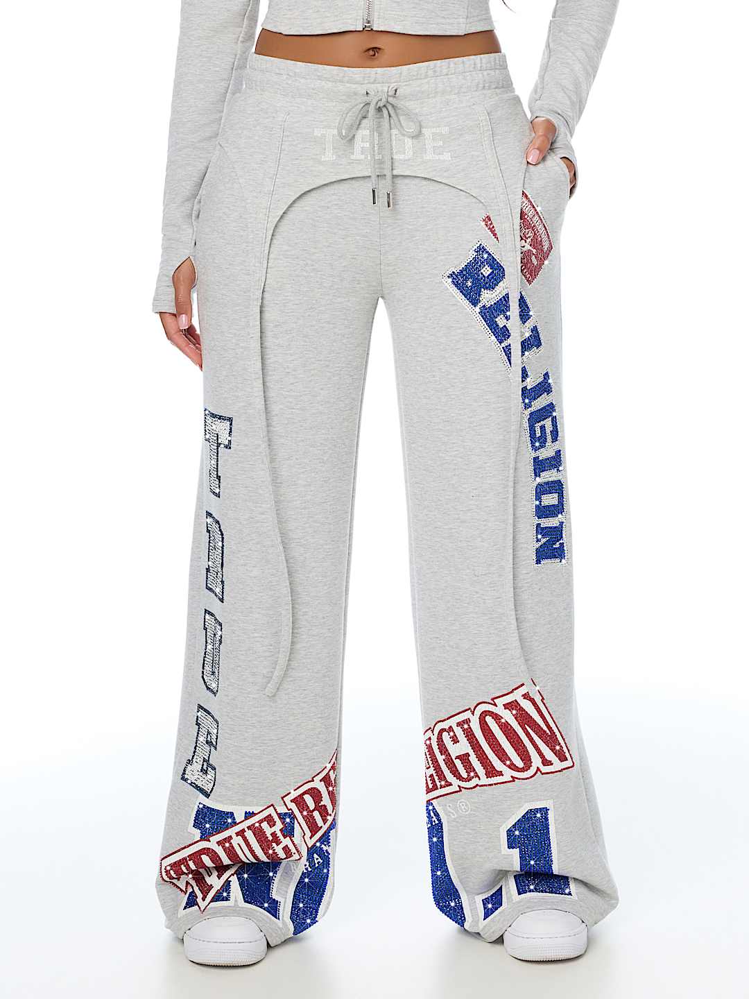 SPORTY GARTER WIDE LEG PANT