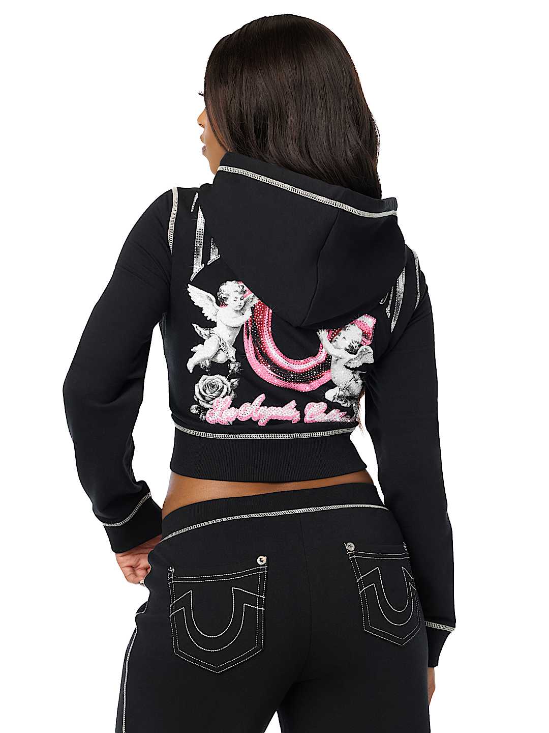 CHROME SHRUNKEN ZIP-UP HOODIE