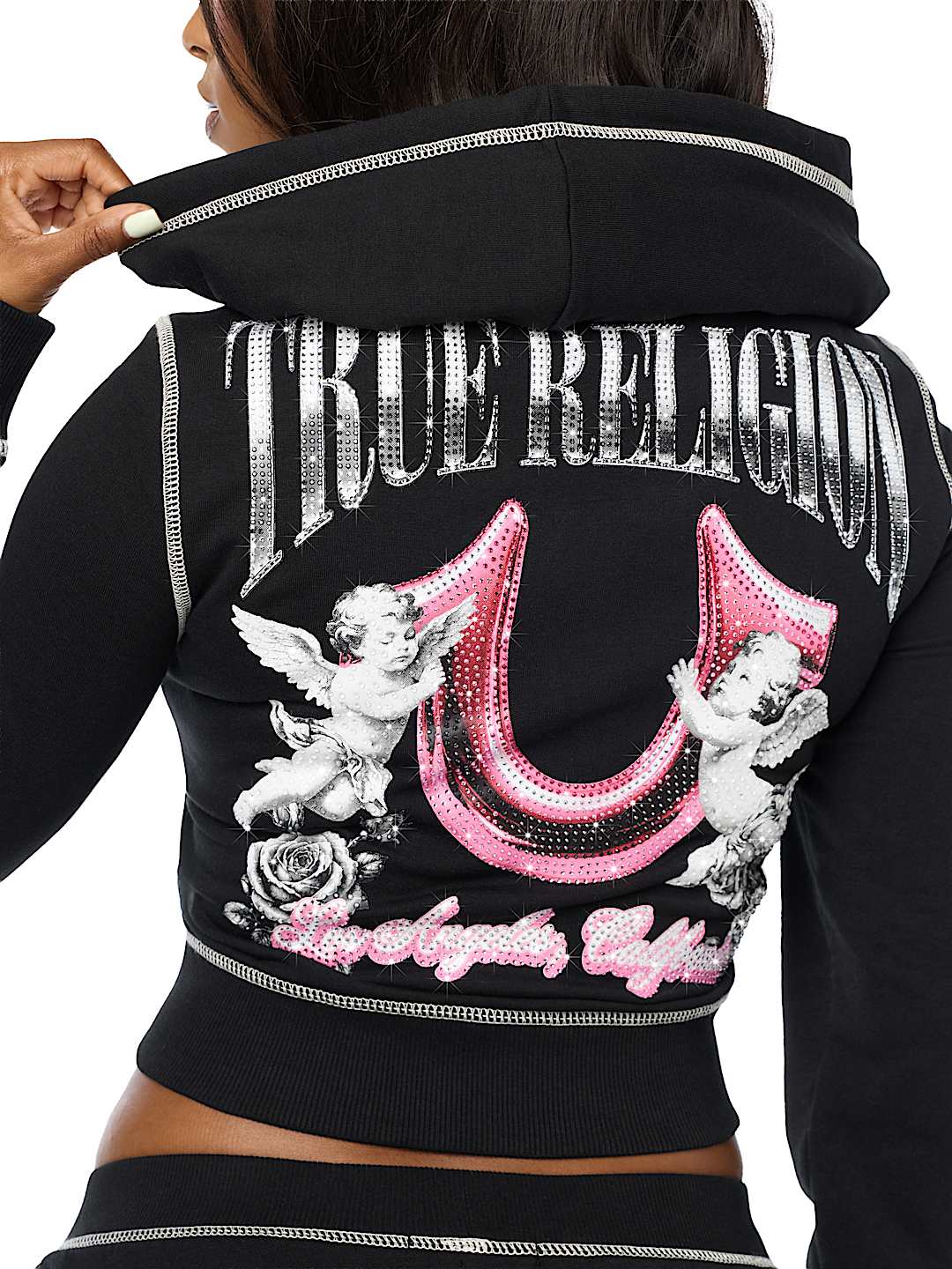 CHROME SHRUNKEN ZIP-UP HOODIE