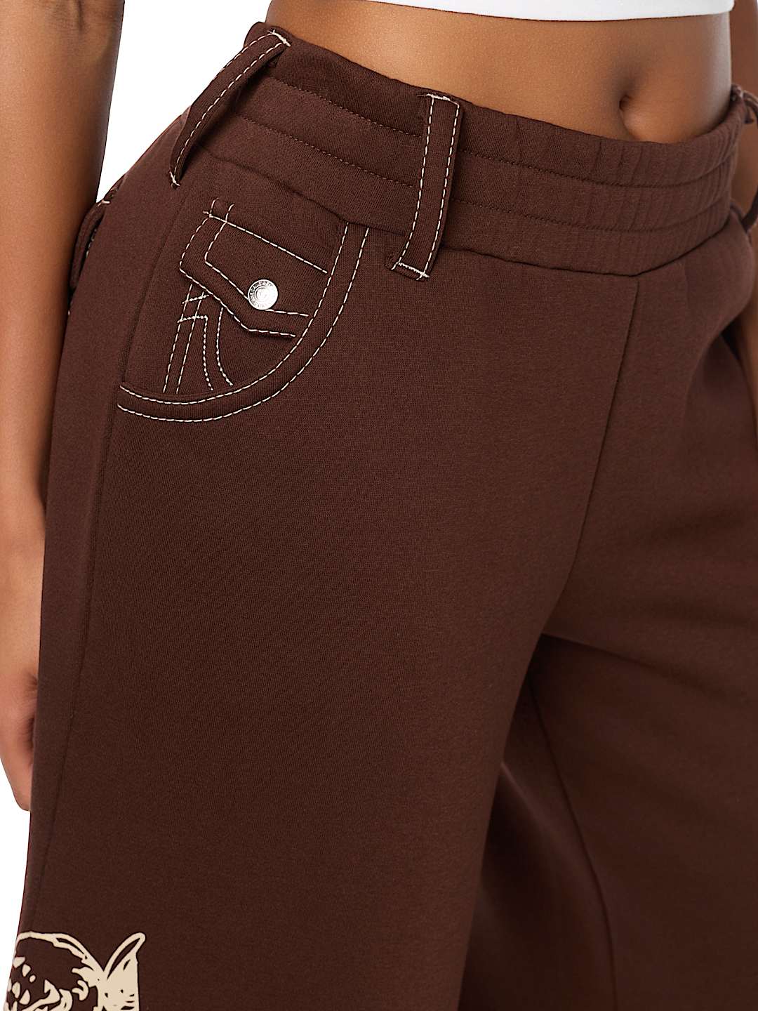 ALLOVER PRINT CRYSTAL BIG T BAGGY SWEATPANT