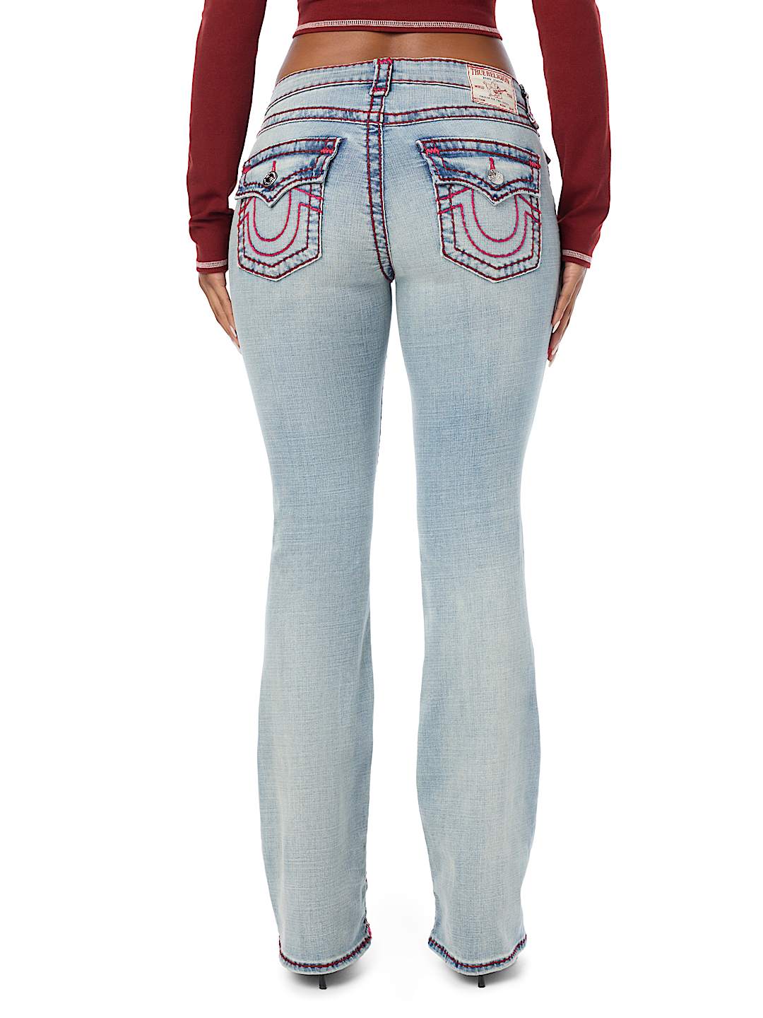 BECCA MID RISE SUPER T FLAP BOOTCUT JEAN