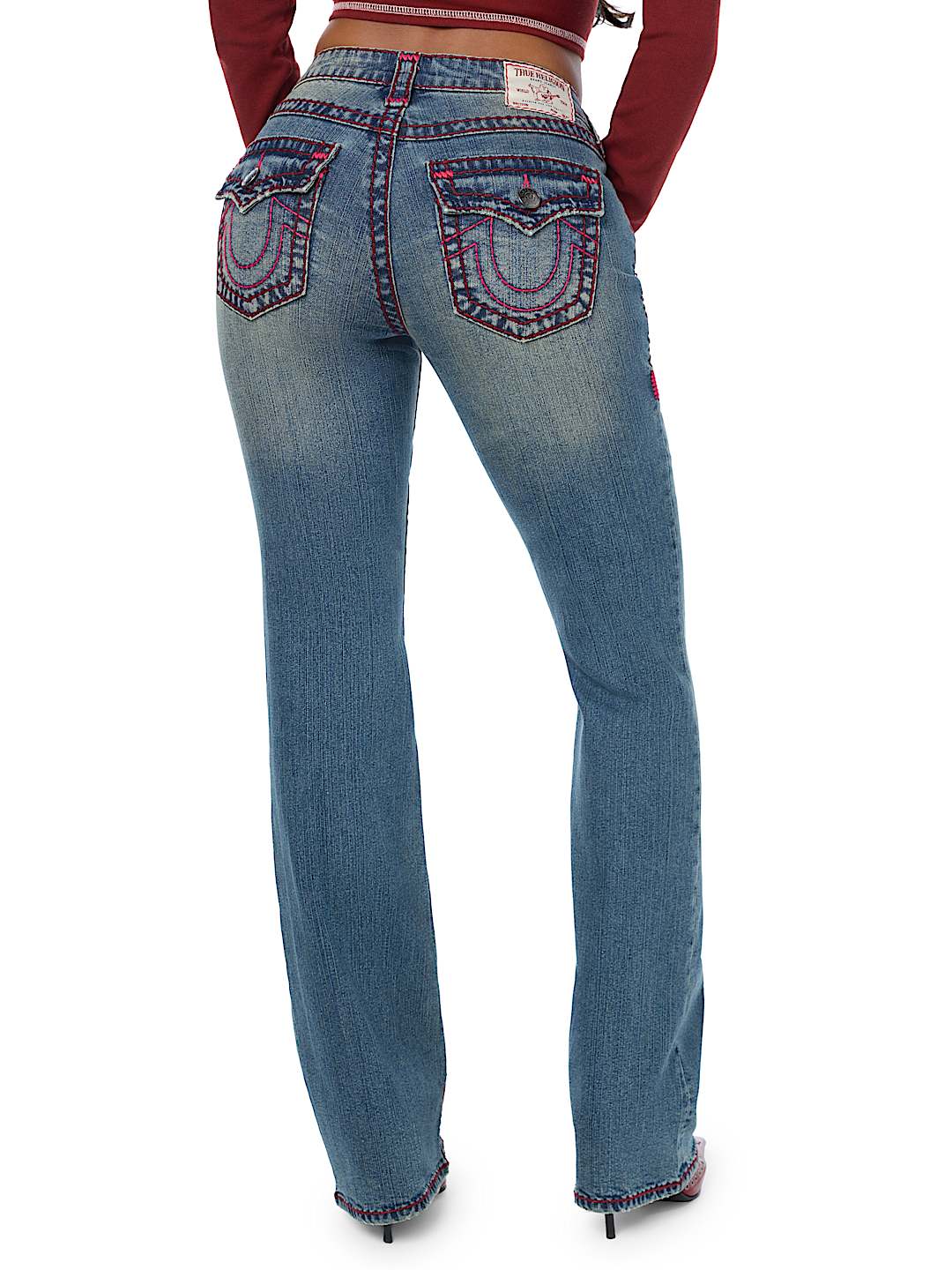  BECCA MID RISE SUPER T FLAP BOOTCUT JEAN