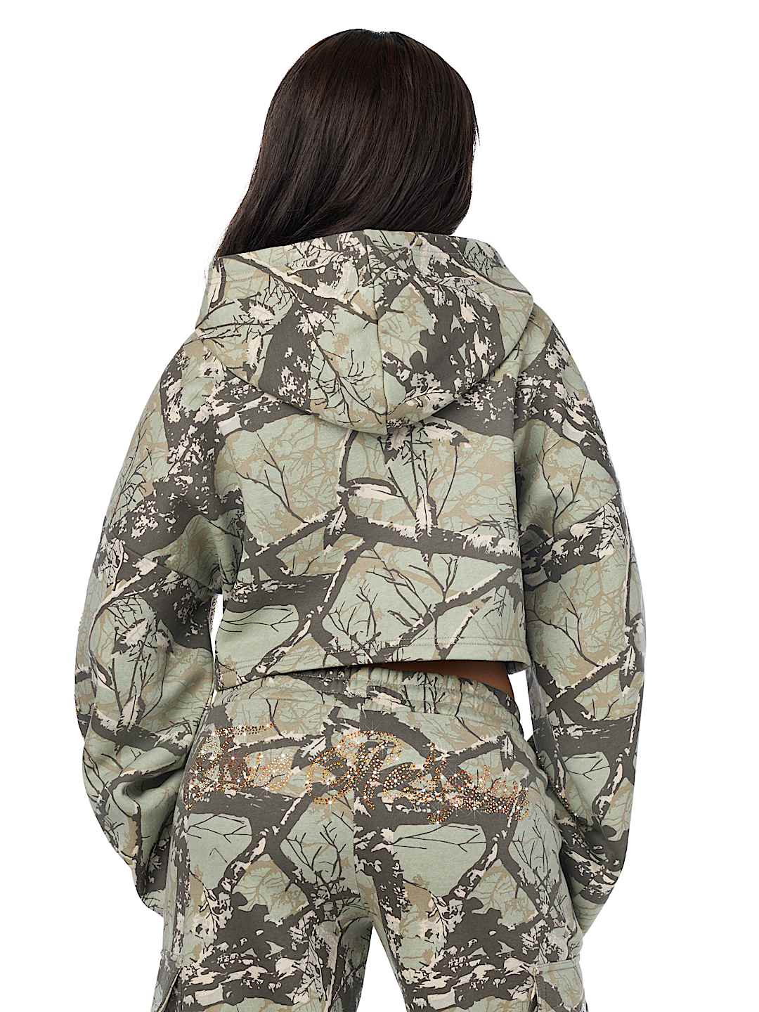 BEDAZZLED CAMO RELAXED HOODIE