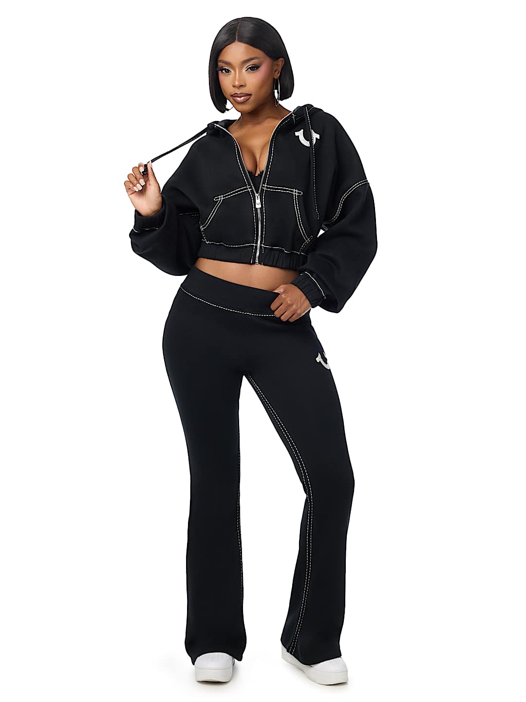BIG T CRYSTAL GIRLFRIEND ZIP HOODIE
