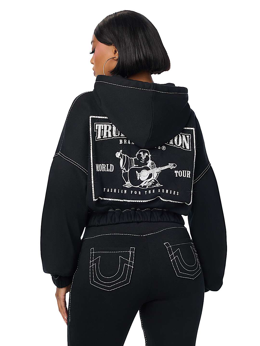 BIG T CRYSTAL GIRLFRIEND ZIP HOODIE