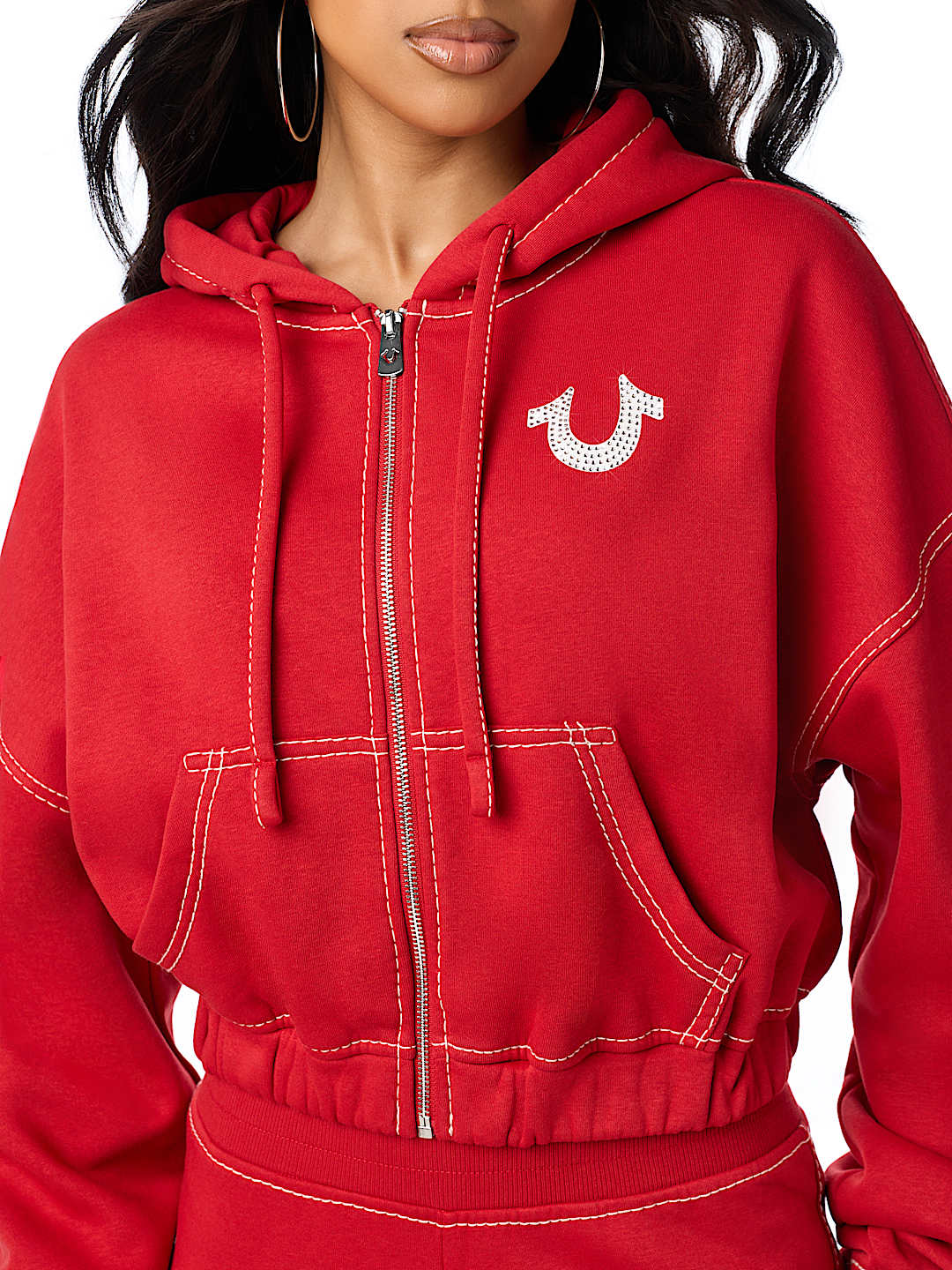 BIG T CRYSTAL GIRLFRIEND ZIP HOODIE