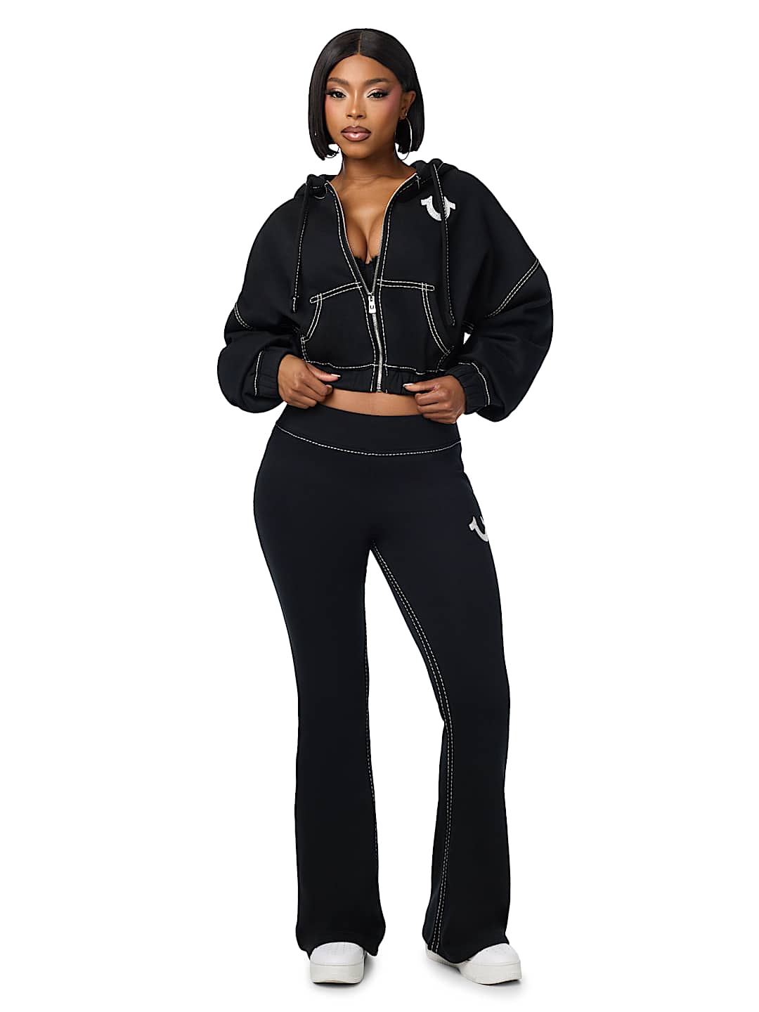 BIG T CRYSTAL BOOTCUT SWEATPANT