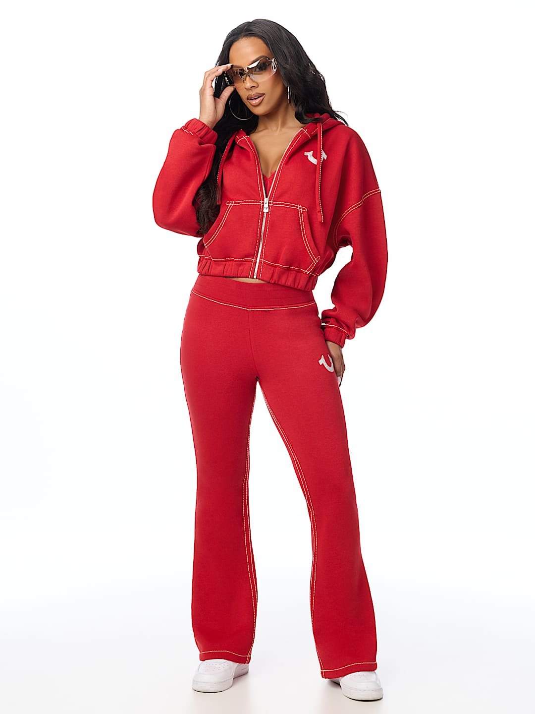 BIG T CRYSTAL BOOTCUT SWEATPANT