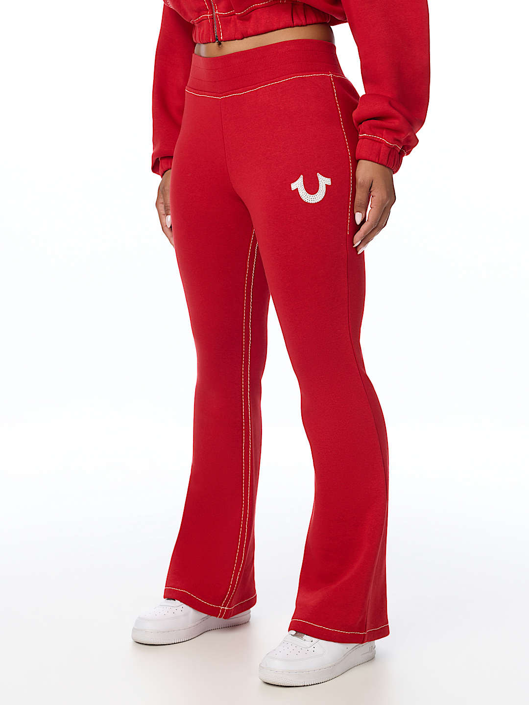 BIG T CRYSTAL BOOTCUT SWEATPANT