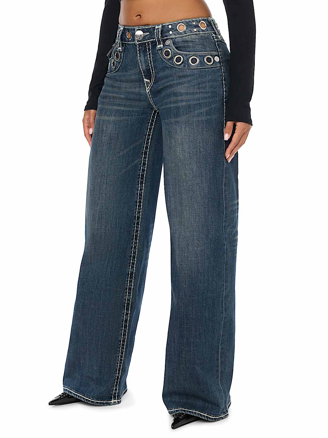 MADDIE GROMMET SUPER T FLAP SUPER BAGGY JEAN