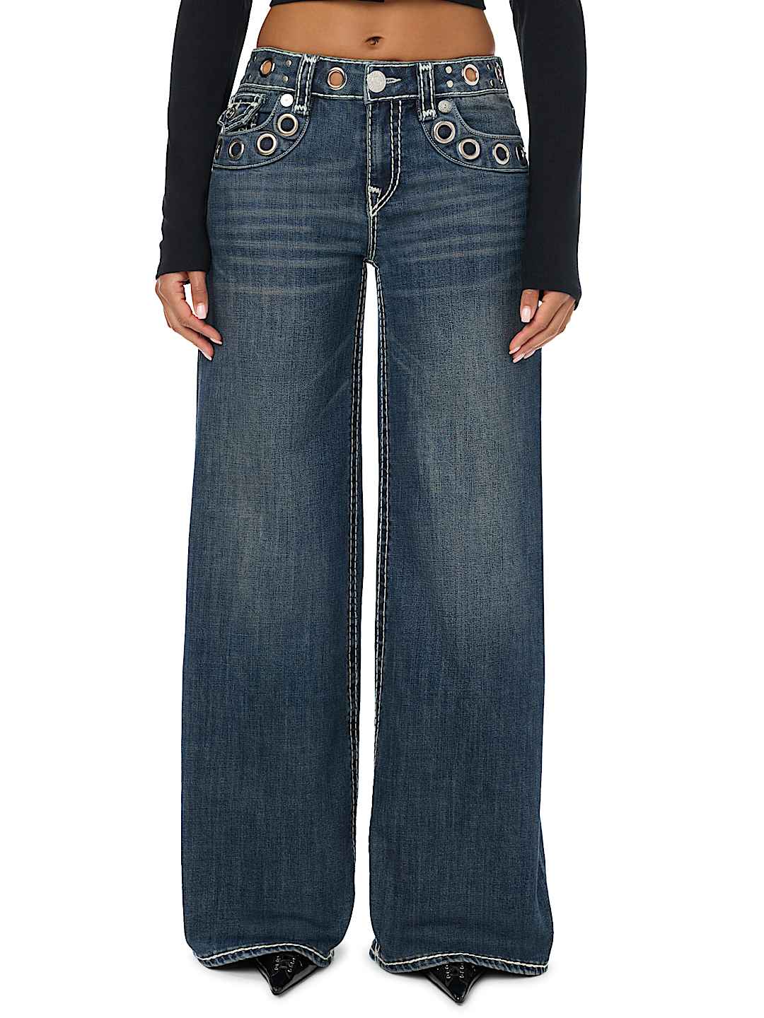 MADDIE GROMMET SUPER T FLAP SUPER BAGGY JEAN