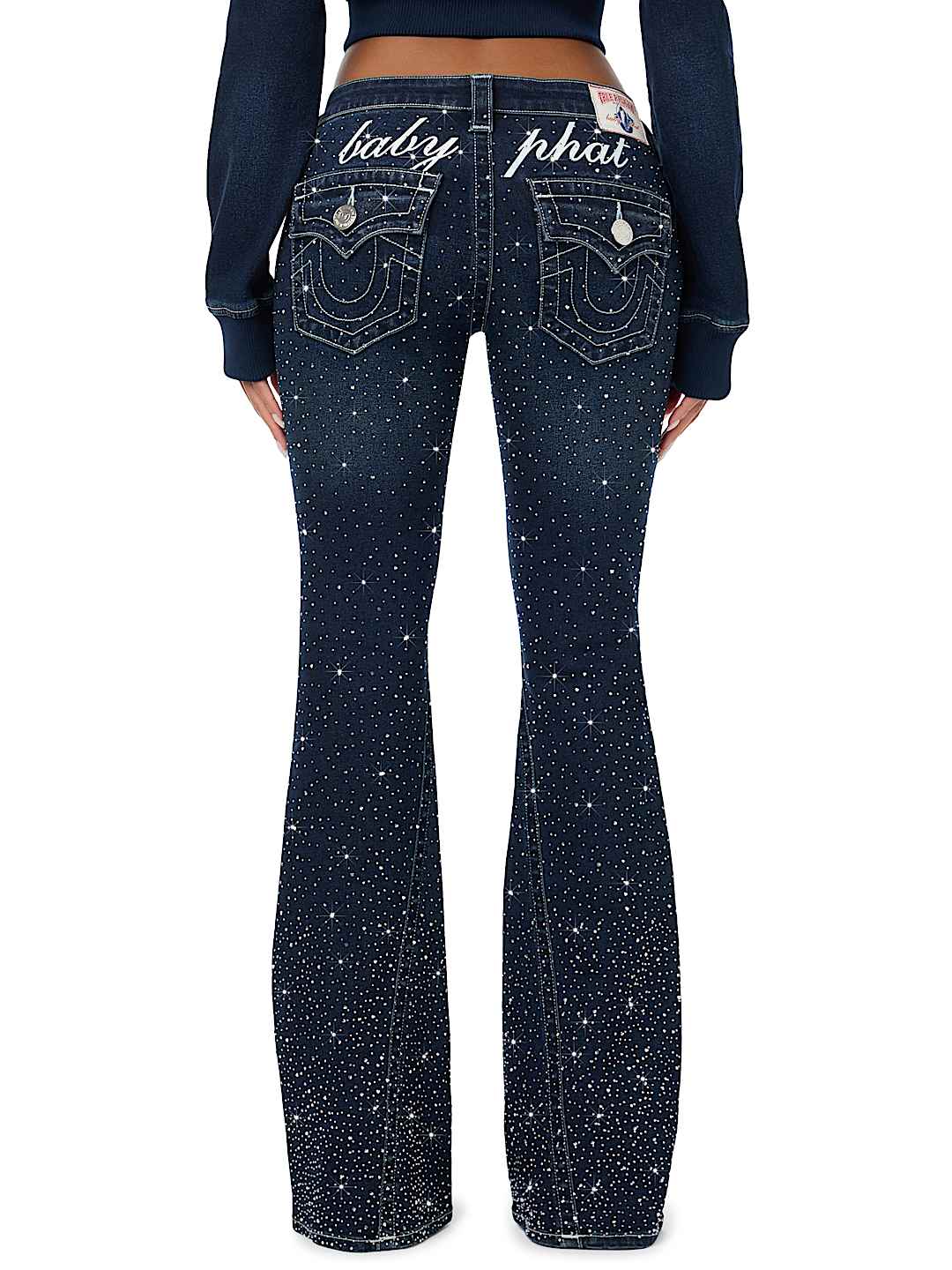 TRUE RELIGION X BABY PHAT JOEY ULTRA LOW RISE FLARE JEAN