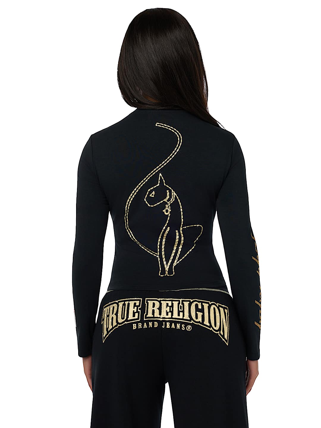 TRUE RELIGION X BABY PHAT CRYSTAL LONG SLEEVE BABY TEE