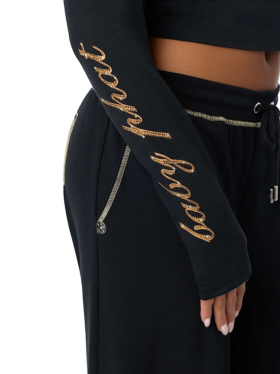 TRUE RELIGION X BABY PHAT CRYSTAL LONG SLEEVE BABY TEE