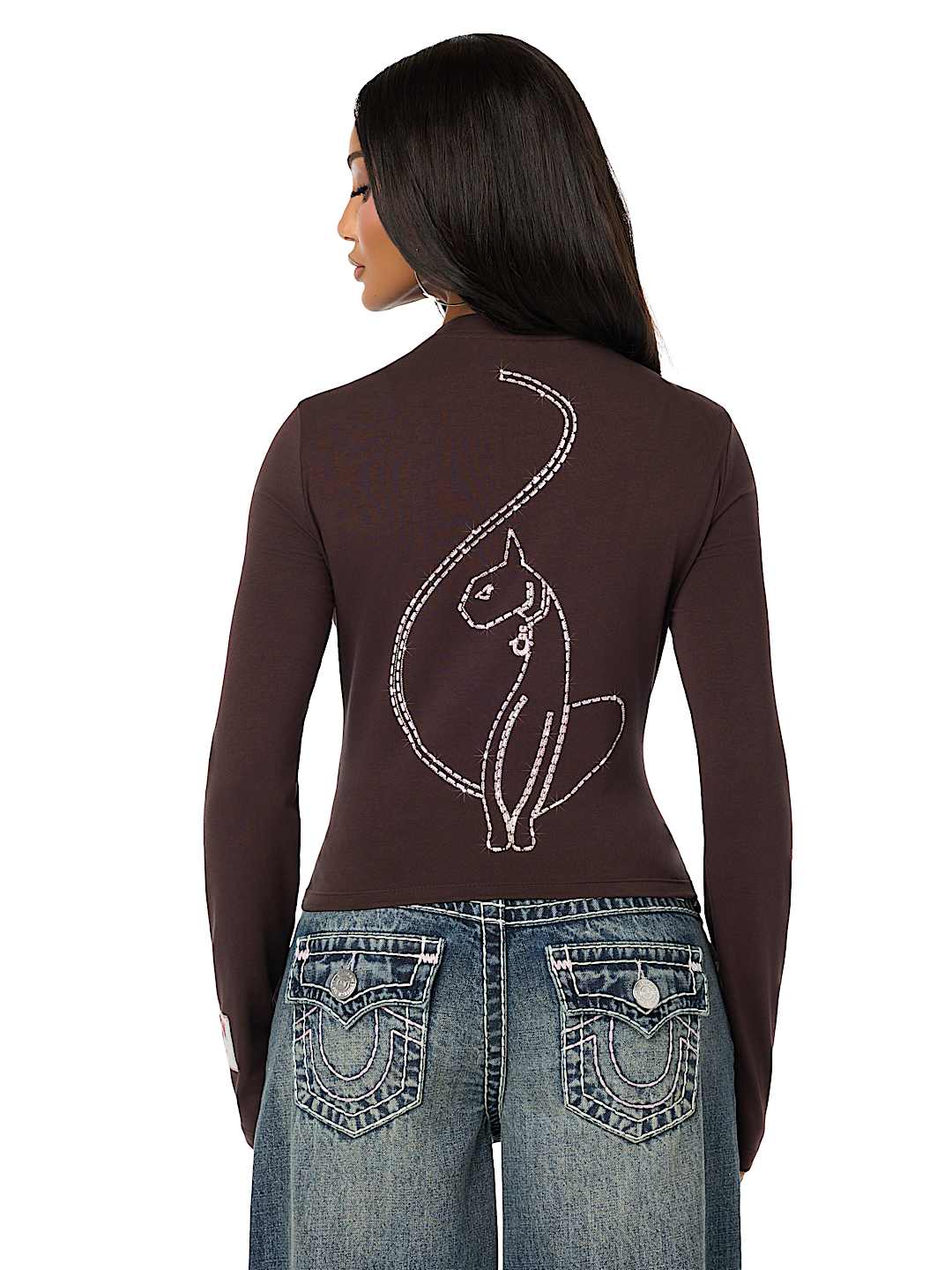 TRUE RELIGION X BABY PHAT CRYSTAL LONG SLEEVE BABY TEE