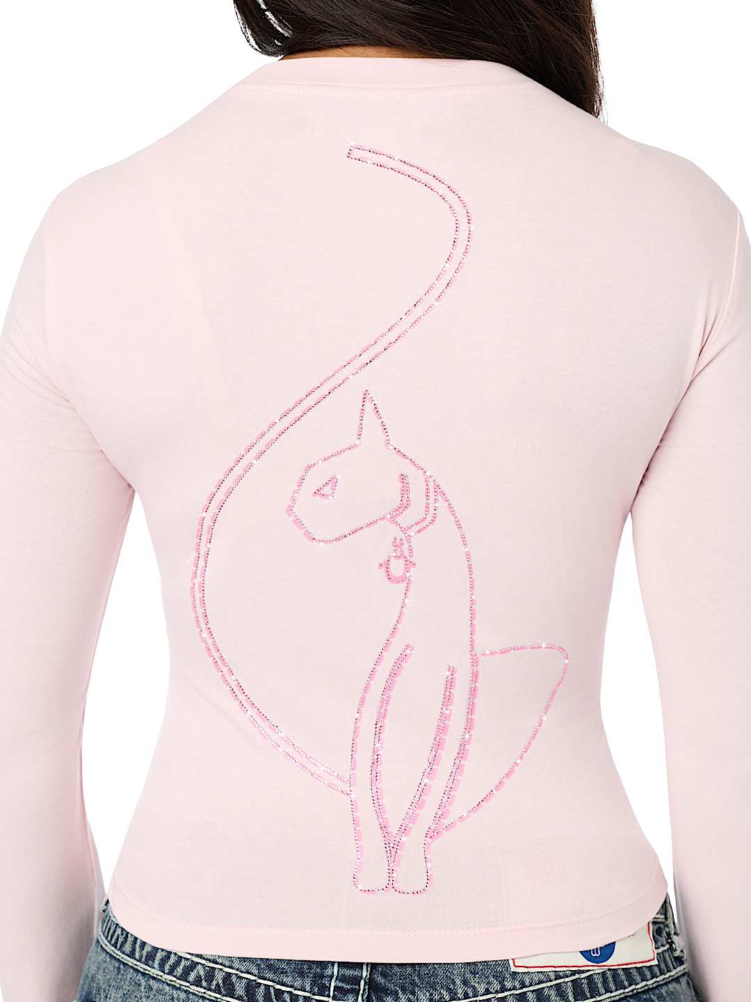 TRUE RELIGION X BABY PHAT CRYSTAL LONG SLEEVE BABY TEE