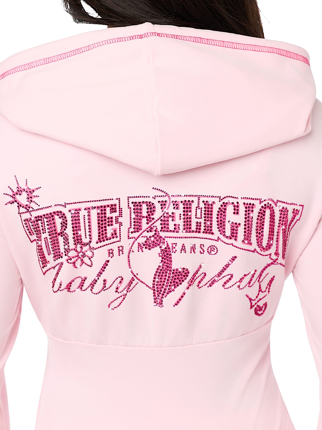 TRUE RELIGION X BABY PHAT CRYSTAL ZIP HOODIE