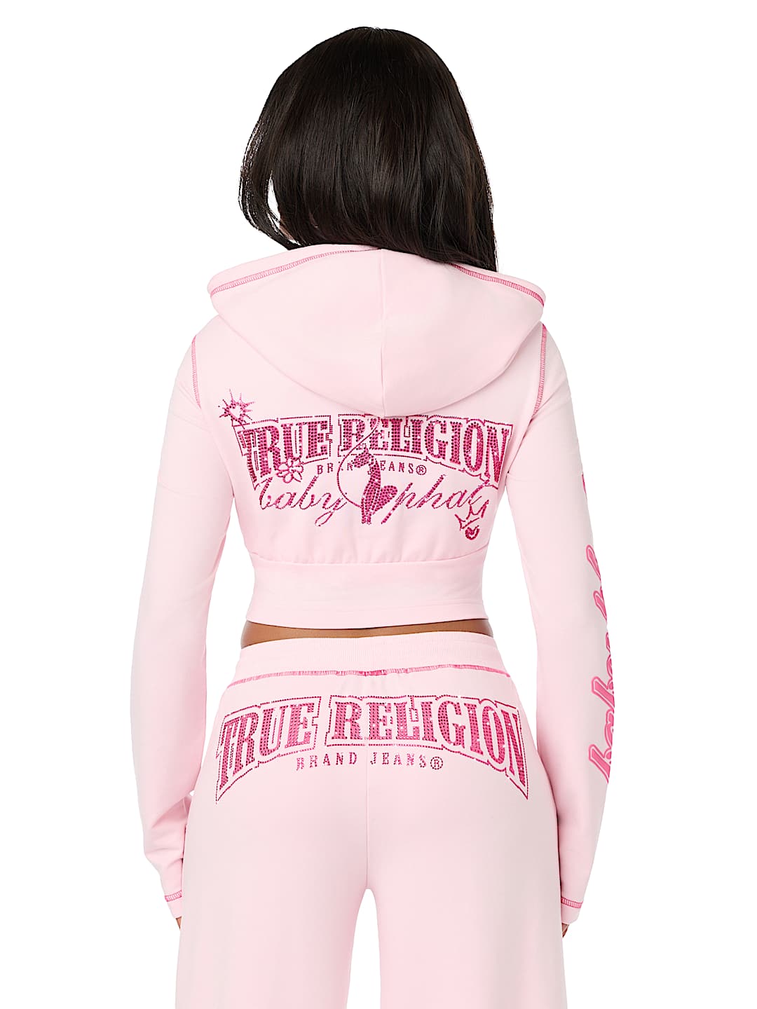 TRUE RELIGION X BABY PHAT CRYSTAL ZIP HOODIE