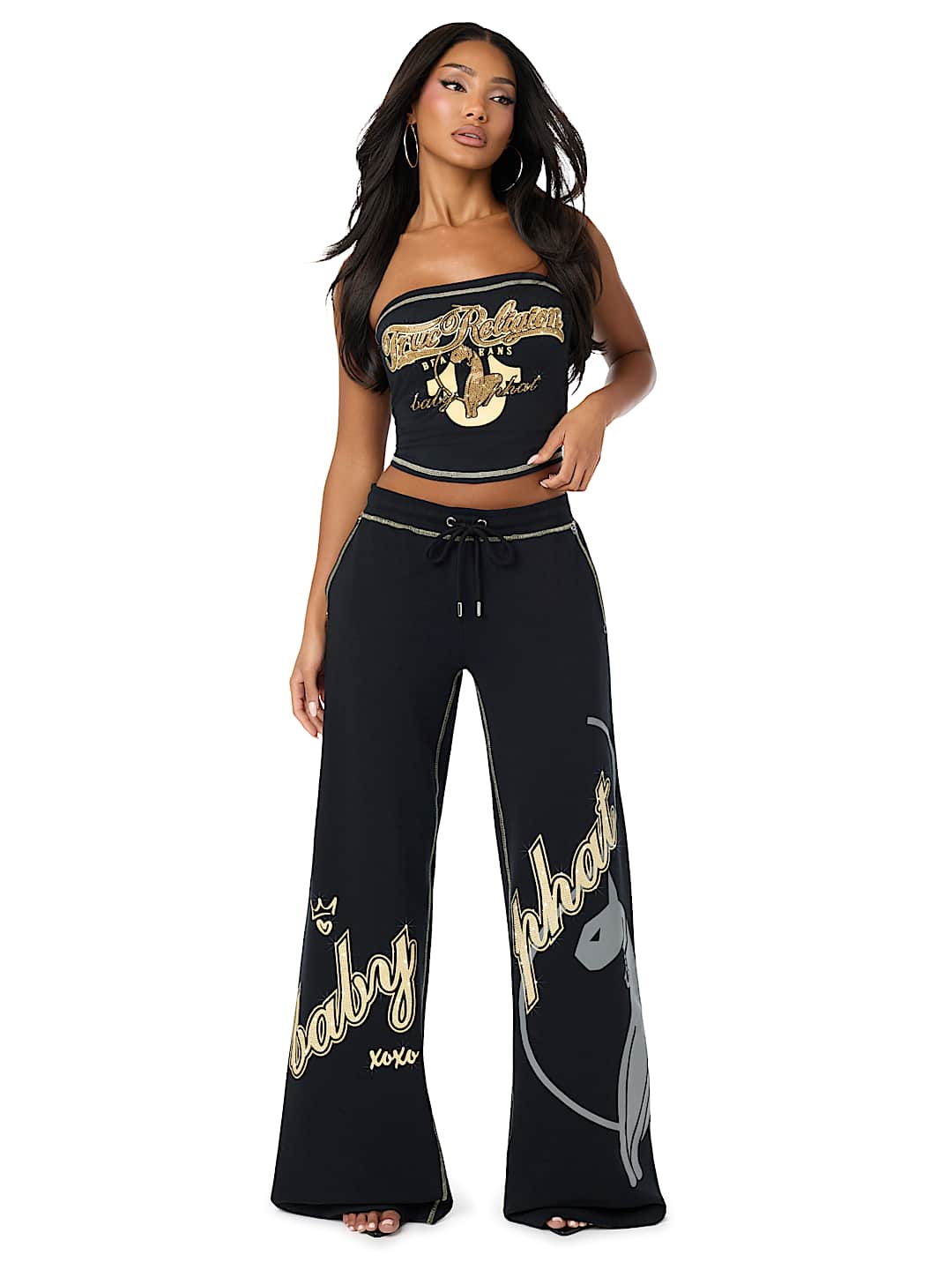 TRUE RELIGION X BABY PHAT LOW RISE BAGGY SWEATPANT