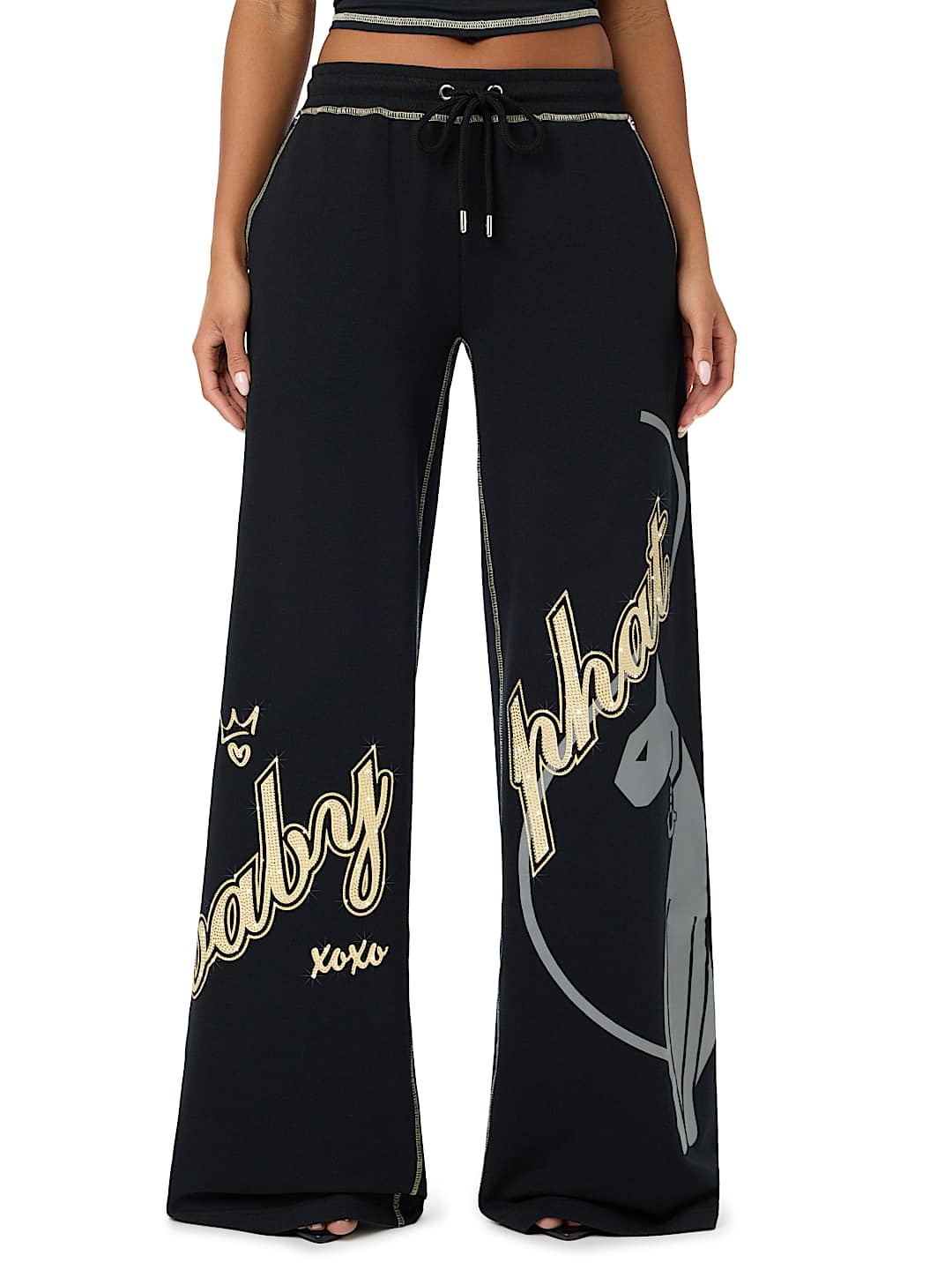 TRUE RELIGION X BABY PHAT LOW RISE BAGGY SWEATPANT