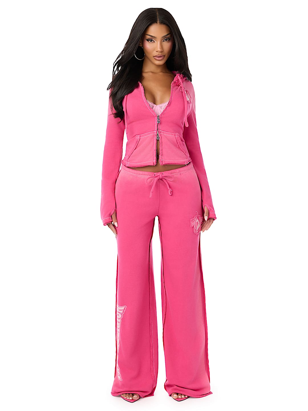 TRUE RELIGION X BABY PHAT WASHED BIG T ZIP HOODIE