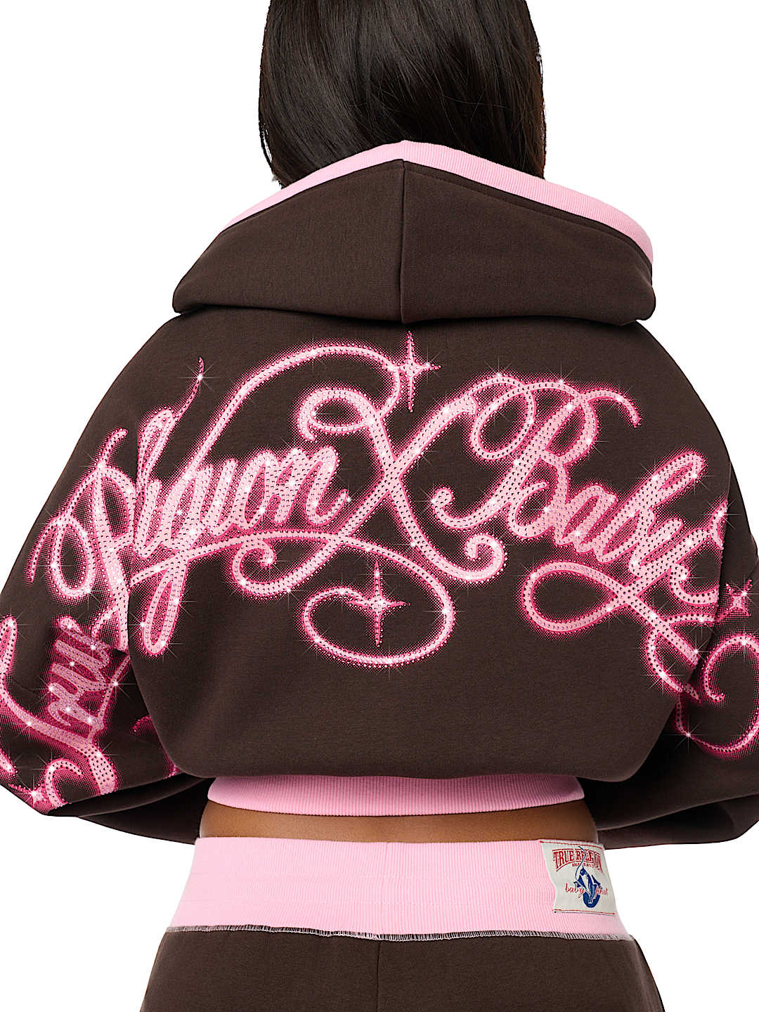TRUE RELIGION X BABY PHAT CRYSTAL GIRLFRIEND ZIP HOODIE