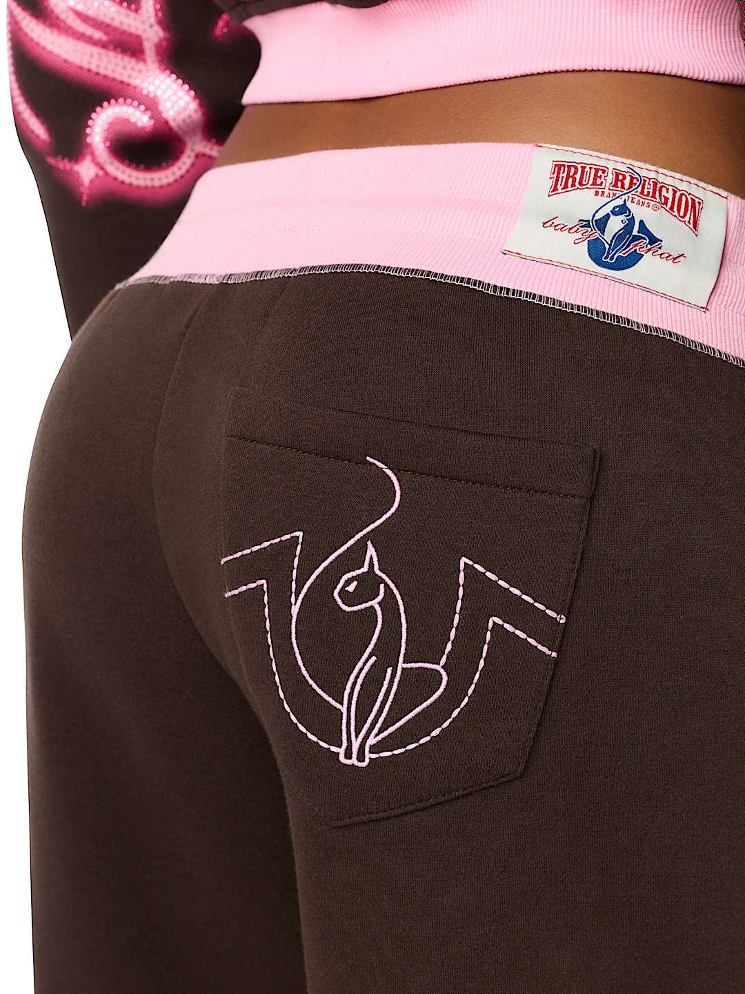 TRUE RELIGION X BABY PHAT CRYSTAL LOW RISE SWEATPANT