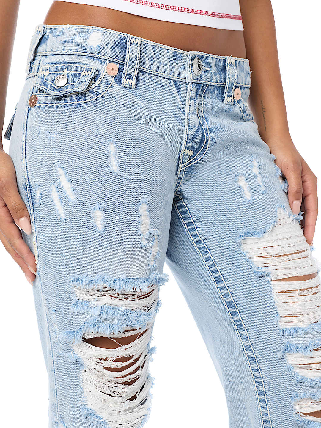 JUNO LOW RISE SUPER T FLAP BAGGY JEAN