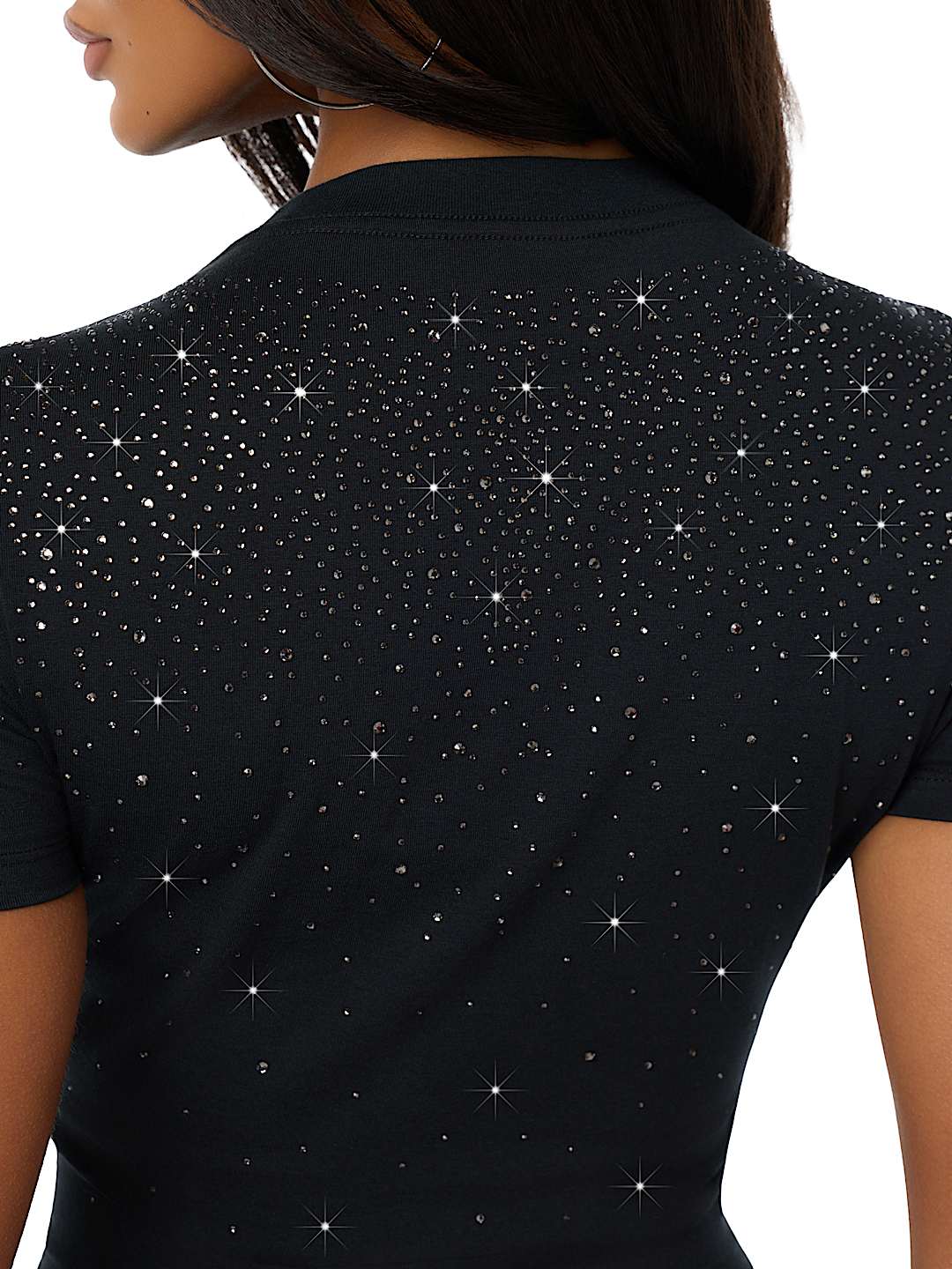 TRUE RELIGION X BABY PHAT ALLOVER CRYSTAL BABY TEE