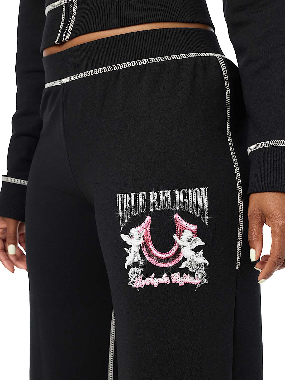 CRYSTAL LOW RISE BAGGY SWEATPANT