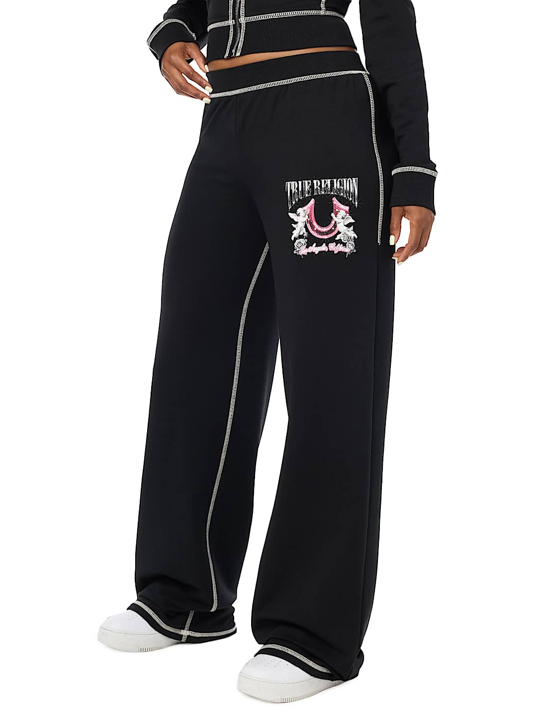 CRYSTAL LOW RISE BAGGY SWEATPANT