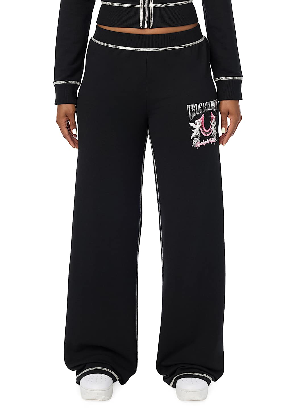 CRYSTAL LOW RISE BAGGY SWEATPANT