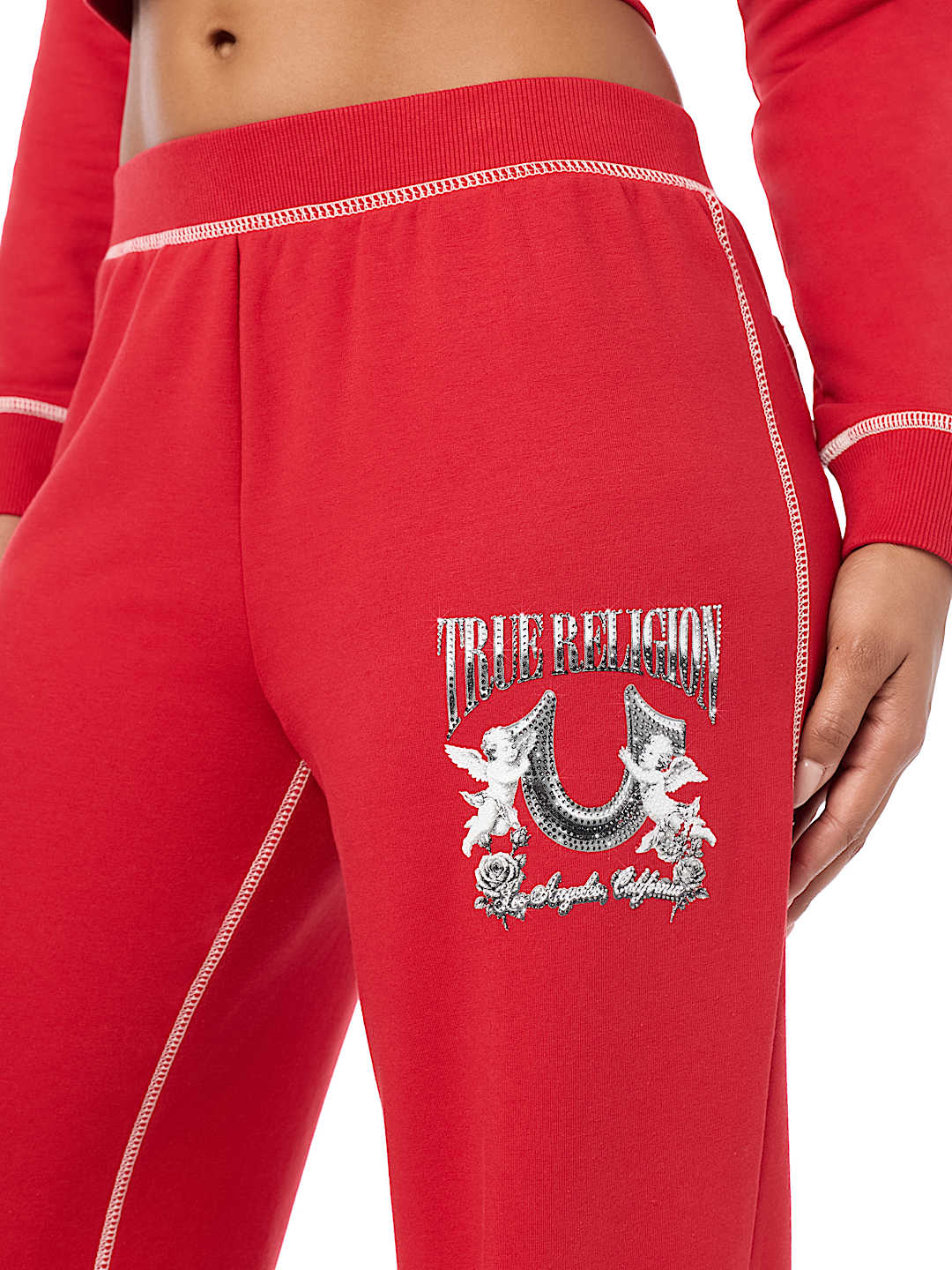 CRYSTAL LOW RISE BAGGY SWEATPANT