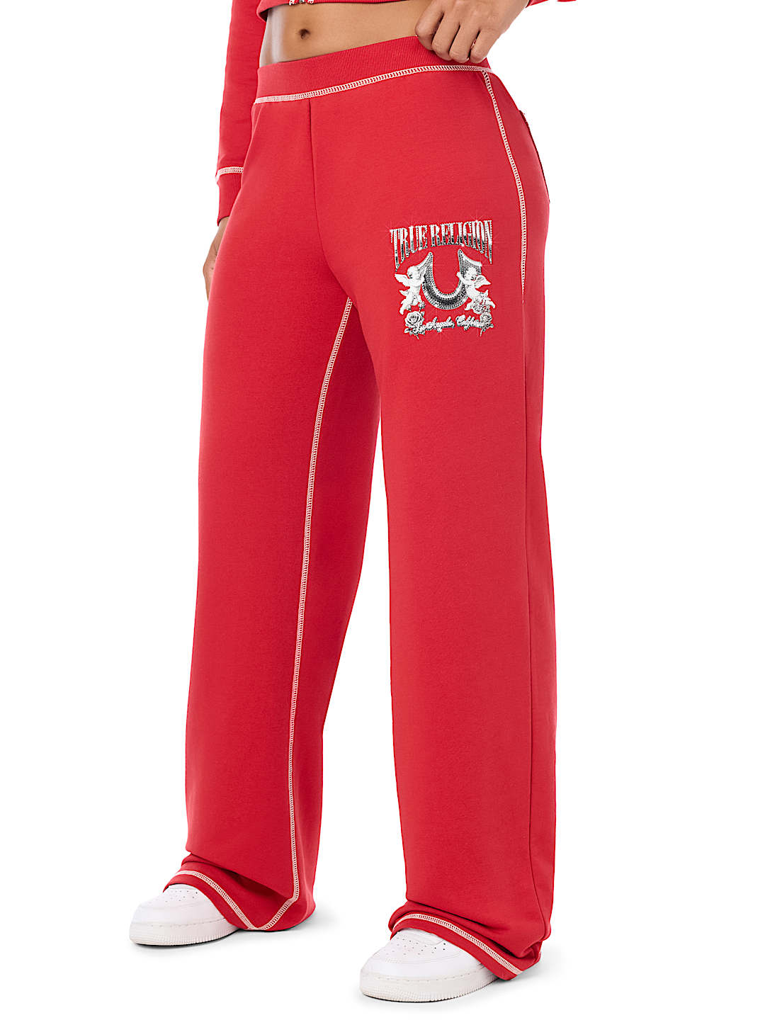 CRYSTAL LOW RISE BAGGY SWEATPANT