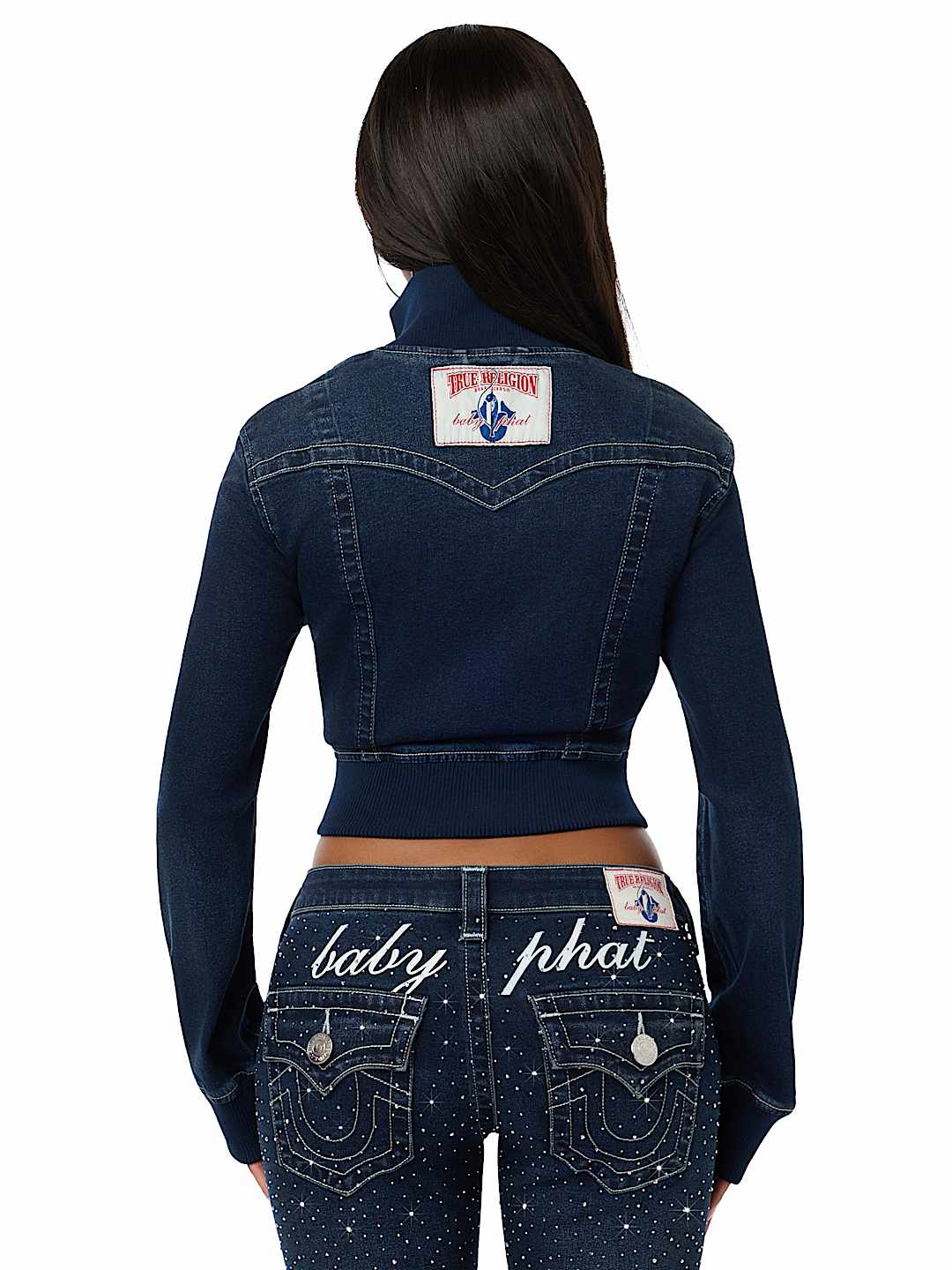TRUE RELIGION X BABY PHAT CRYSTAL SHRUNKEN JACKET