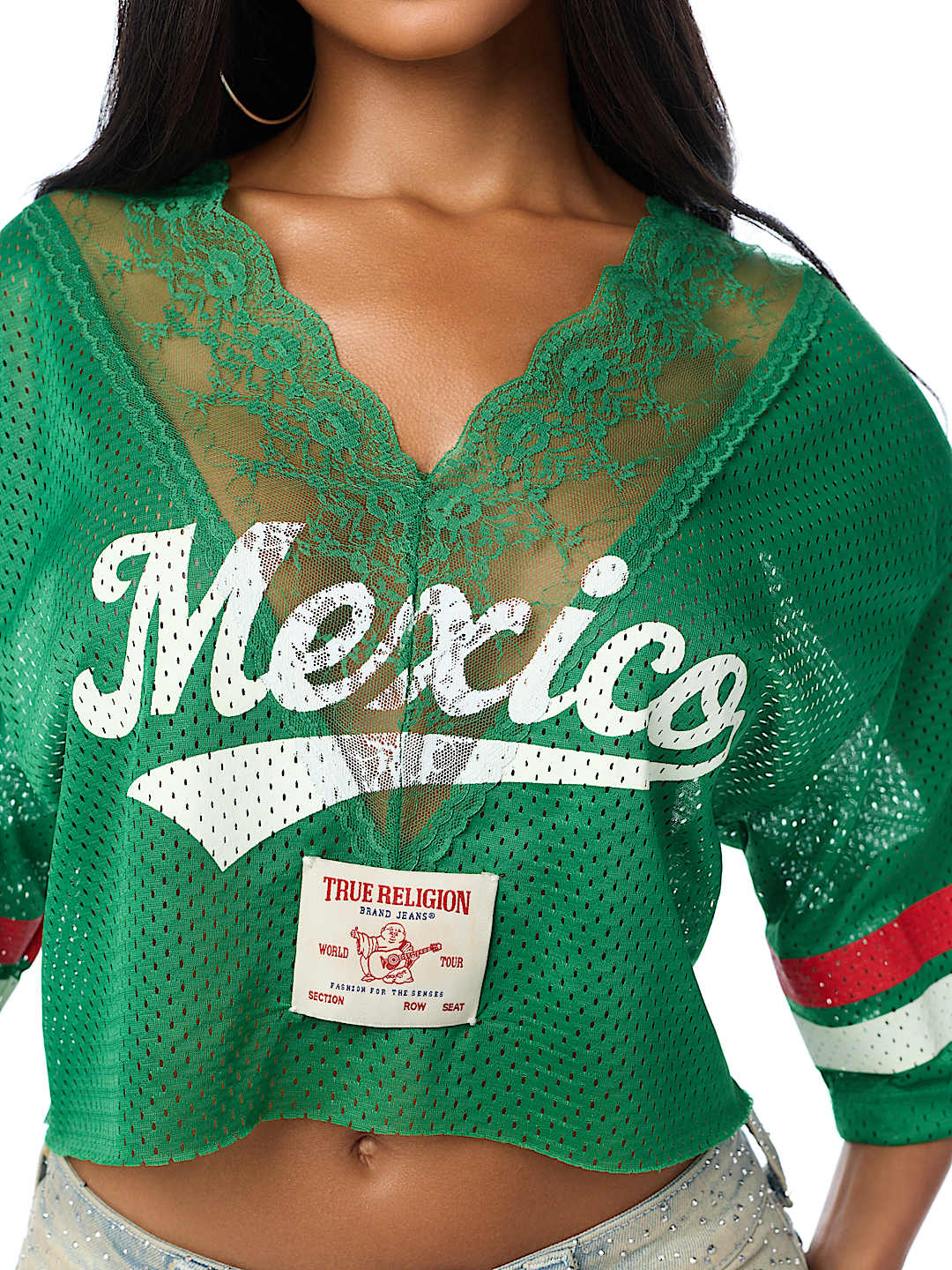LACE JERSEY TOP
