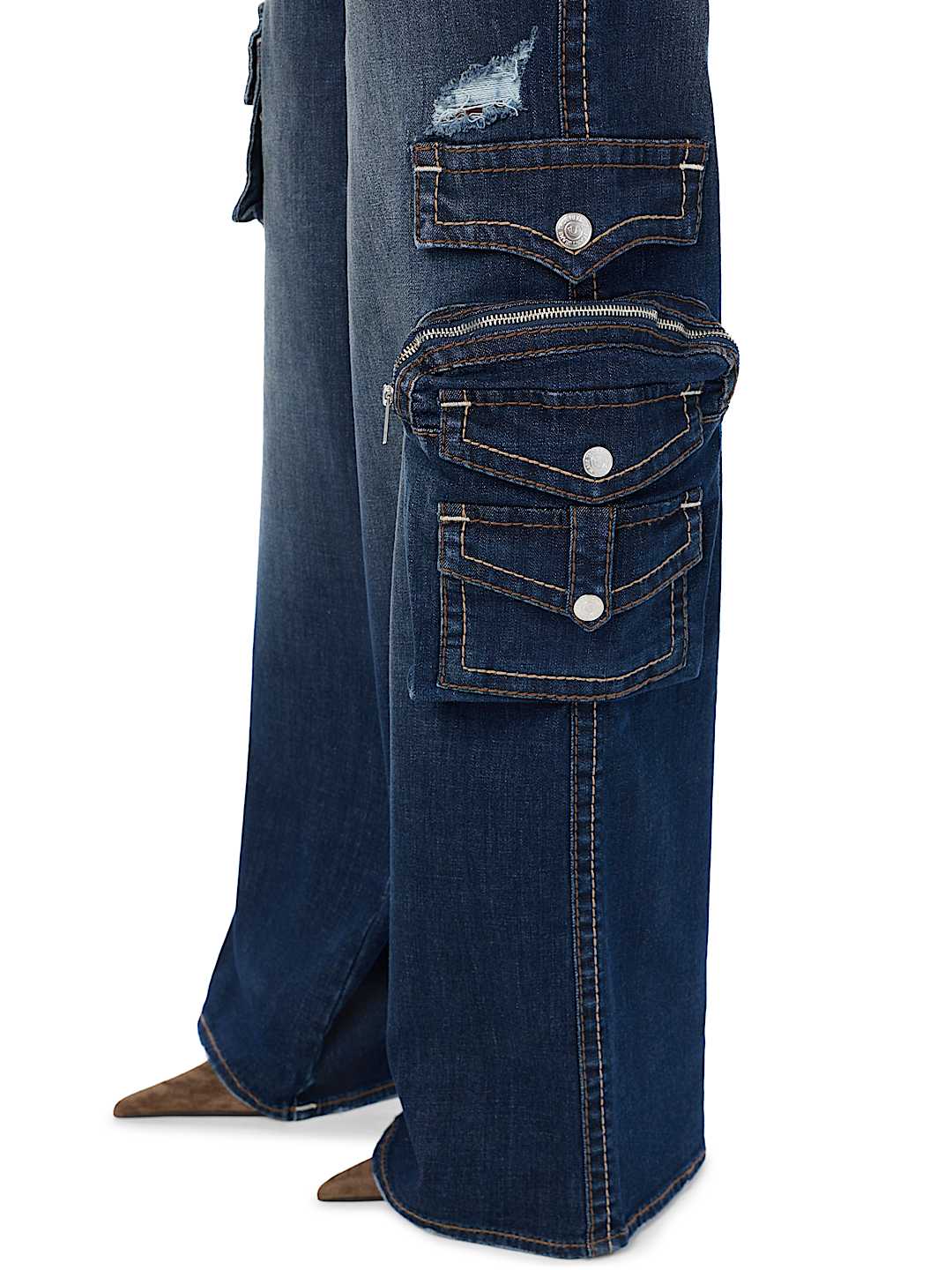 MADDIE MID RISE BIG T CARGO SUPER BAGGY JEAN