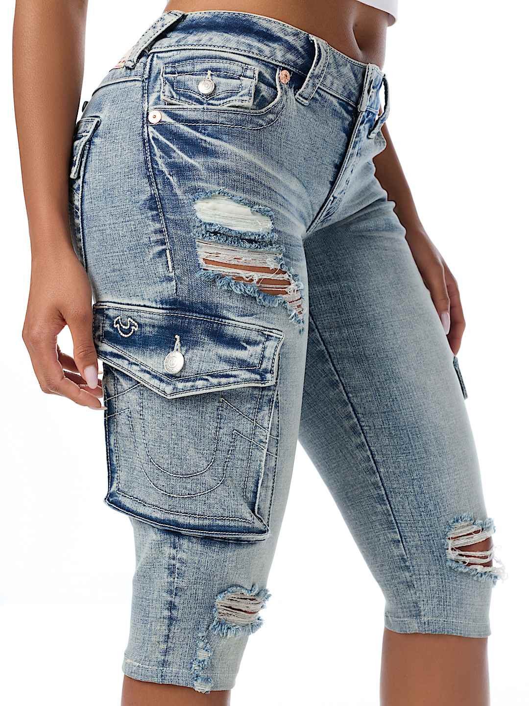 BECCA LOW RISE FLAP CARGO CAPRI 