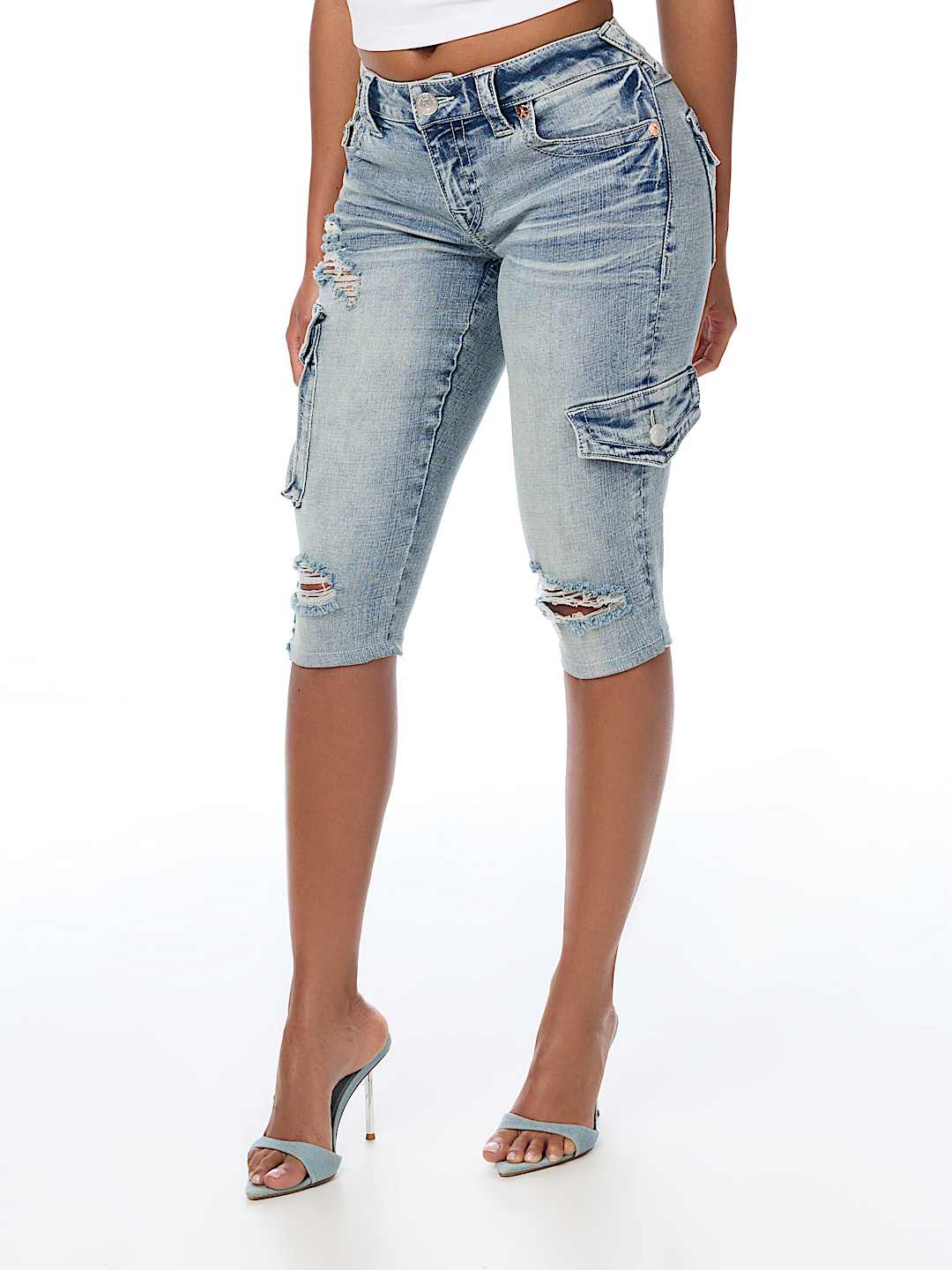 BECCA LOW RISE FLAP CARGO CAPRI 