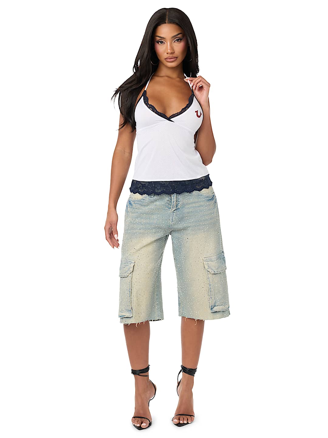 BRANDED LACE CAMI TOP