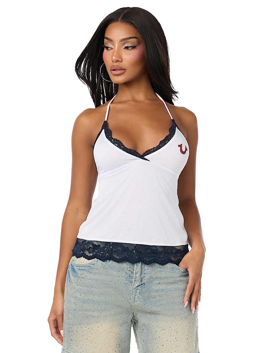 BRANDED LACE CAMI TOP