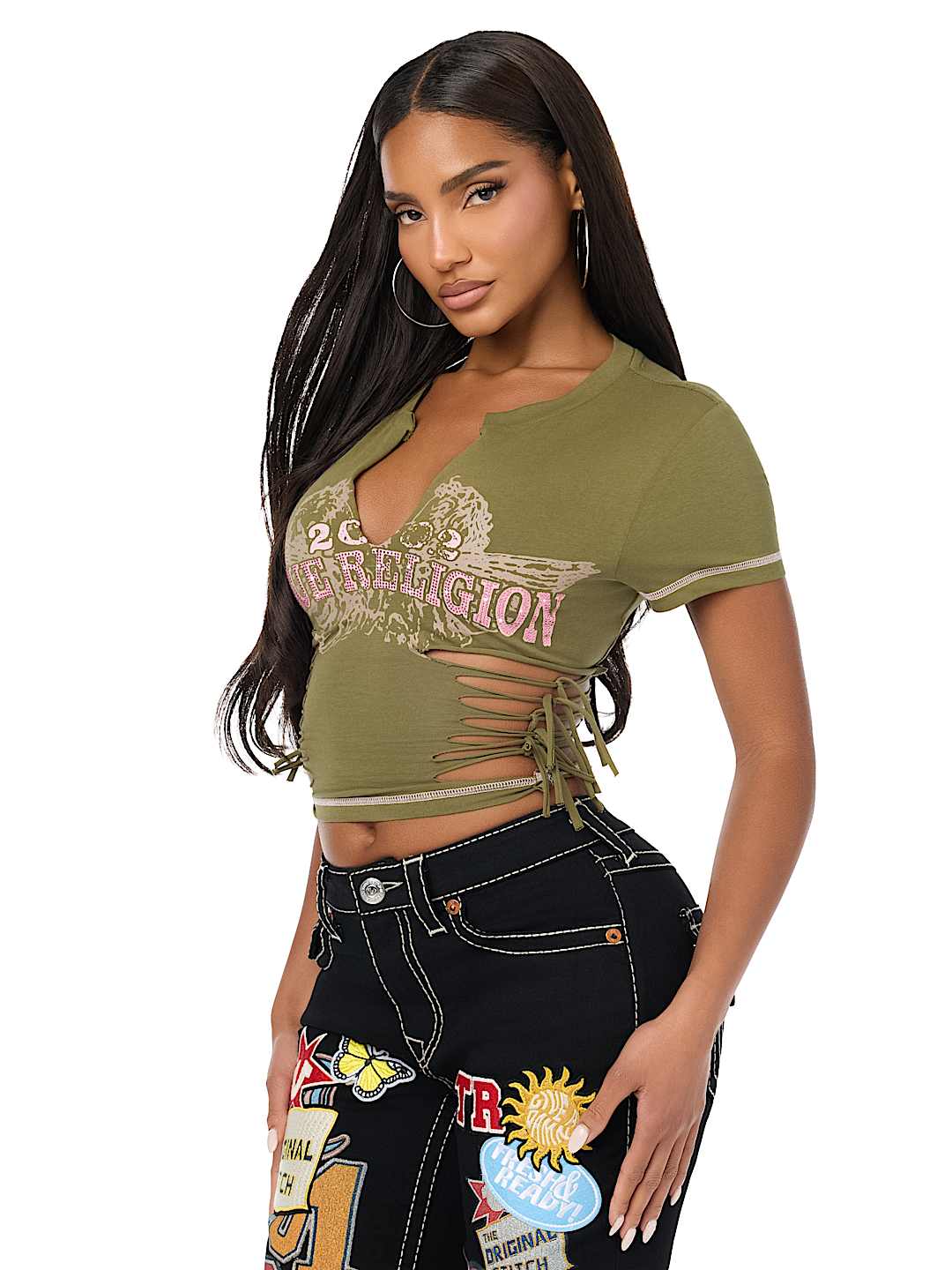 CUSTOM CRYSTAL NOTCH BABY TEE